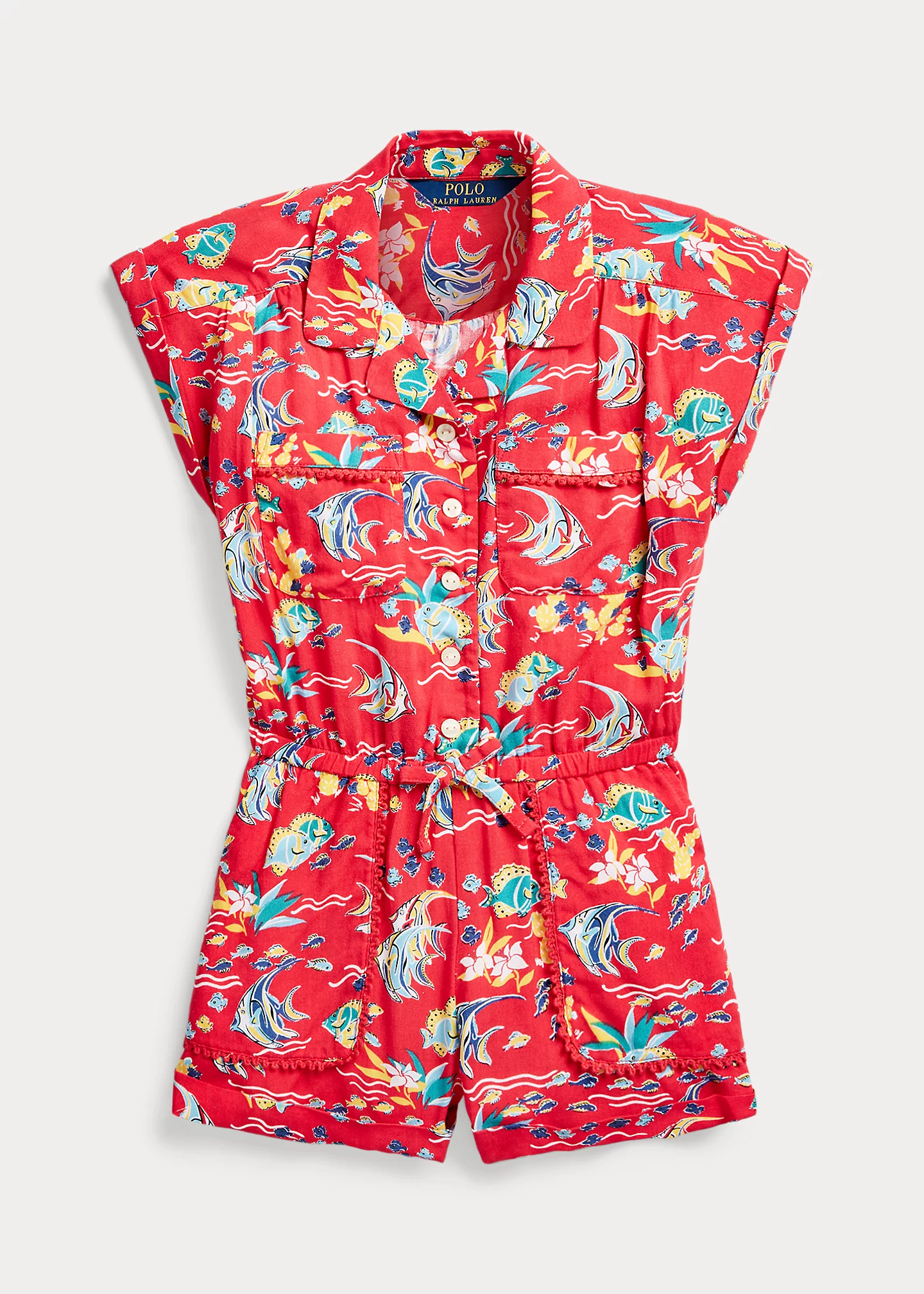 Tropical-Print Romper