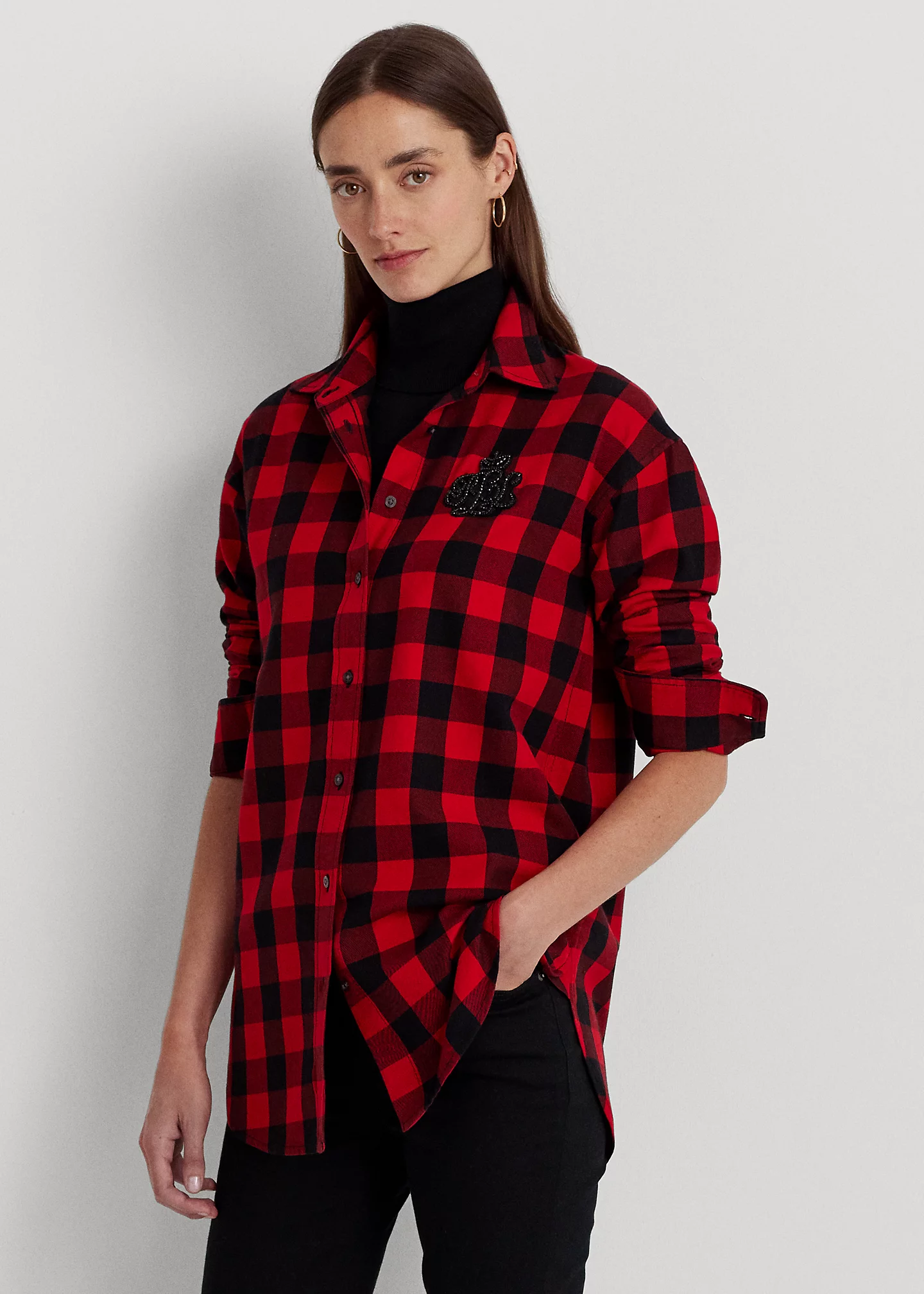 Buffalo Check Bullion Cotton Twill Shirt