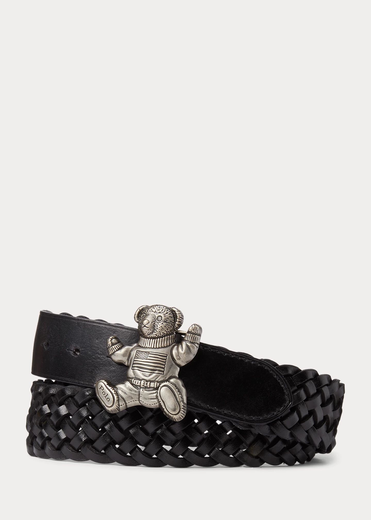 Polo Bear Braided Leather Belt