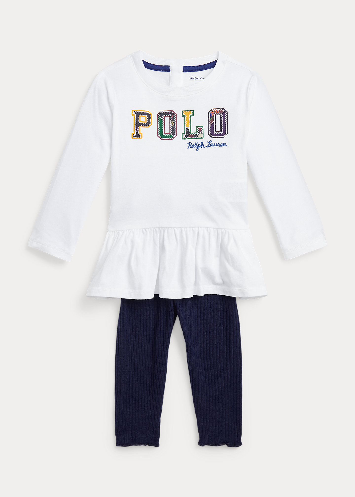 Logo Jersey Top & Ribbed Legging Set