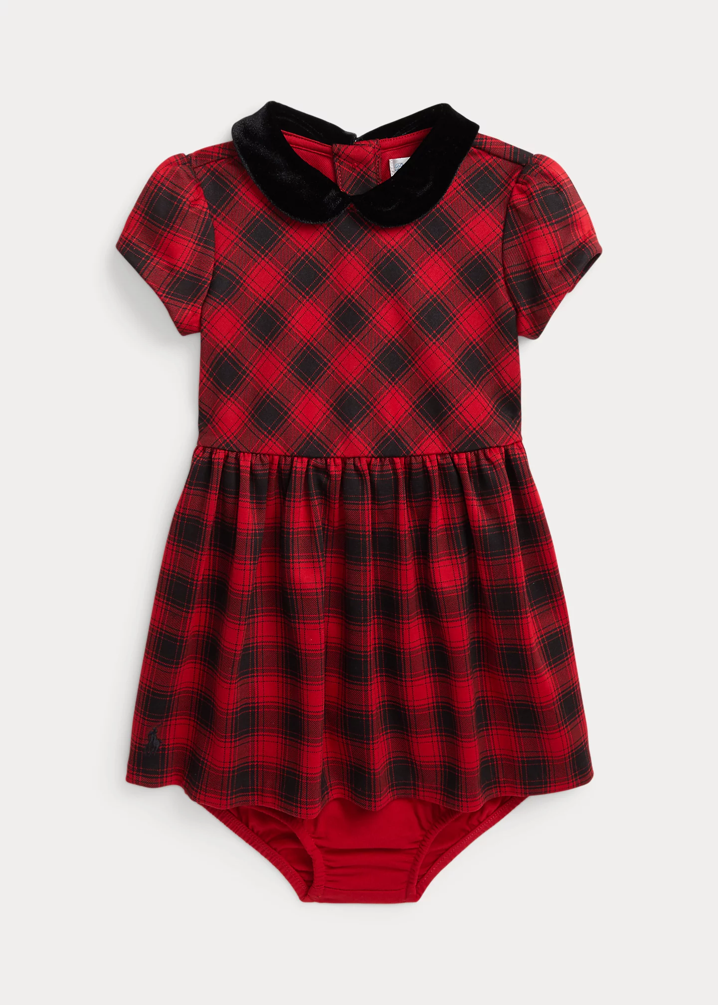Checked Stretch Ponte Dress & Bloomer
