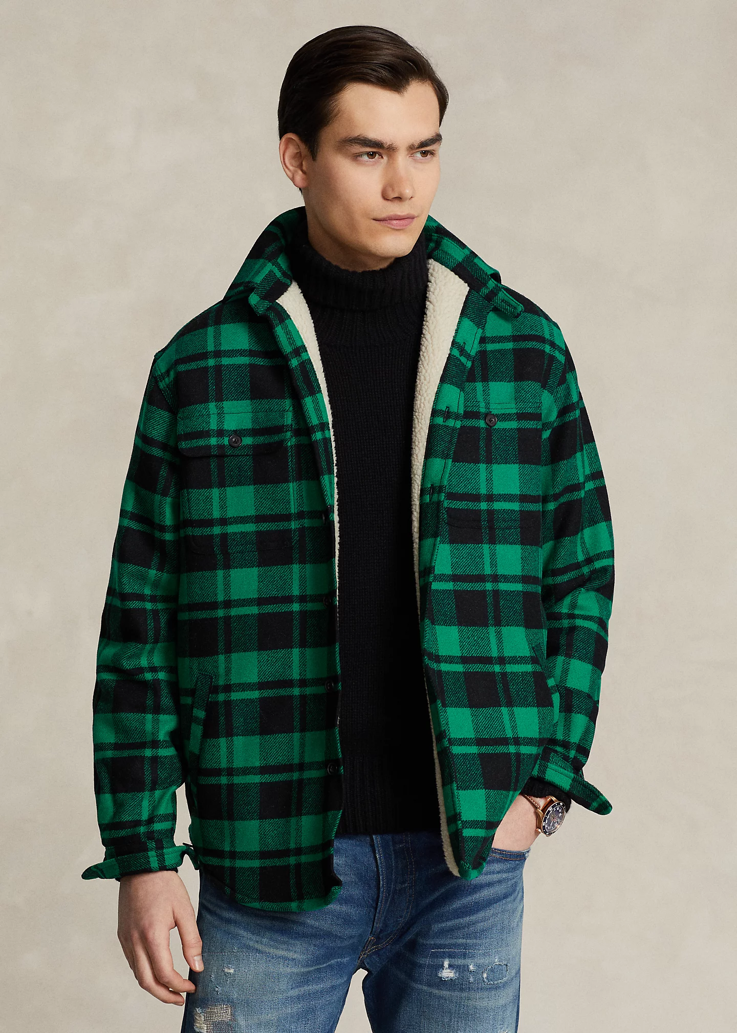 Classic Fit Wool-Blend Shirt Jacket