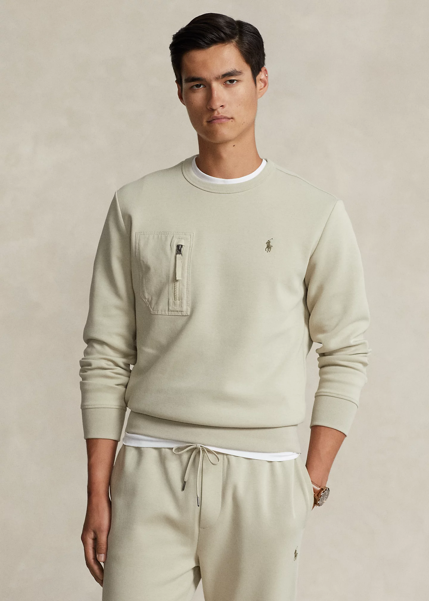 Double-Knit Pocket Sweatshirt