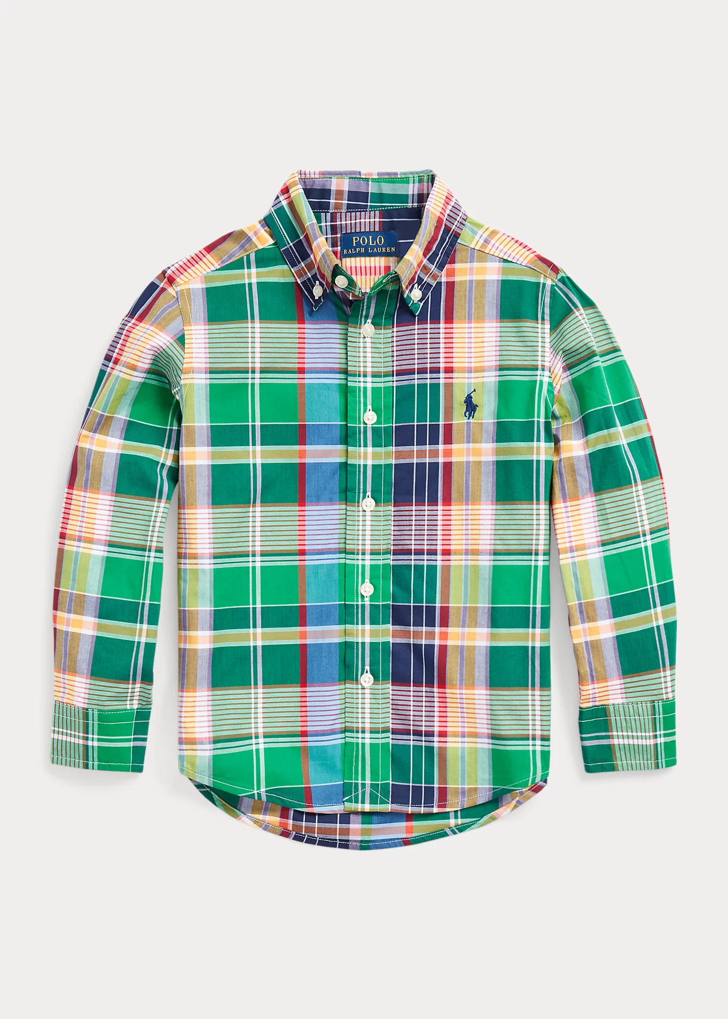 Plaid Cotton Poplin Shirt