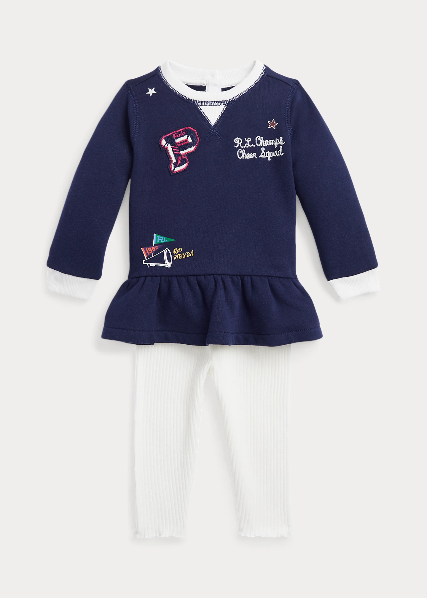 Fleece Peplum Top & Ribbed Legging Set