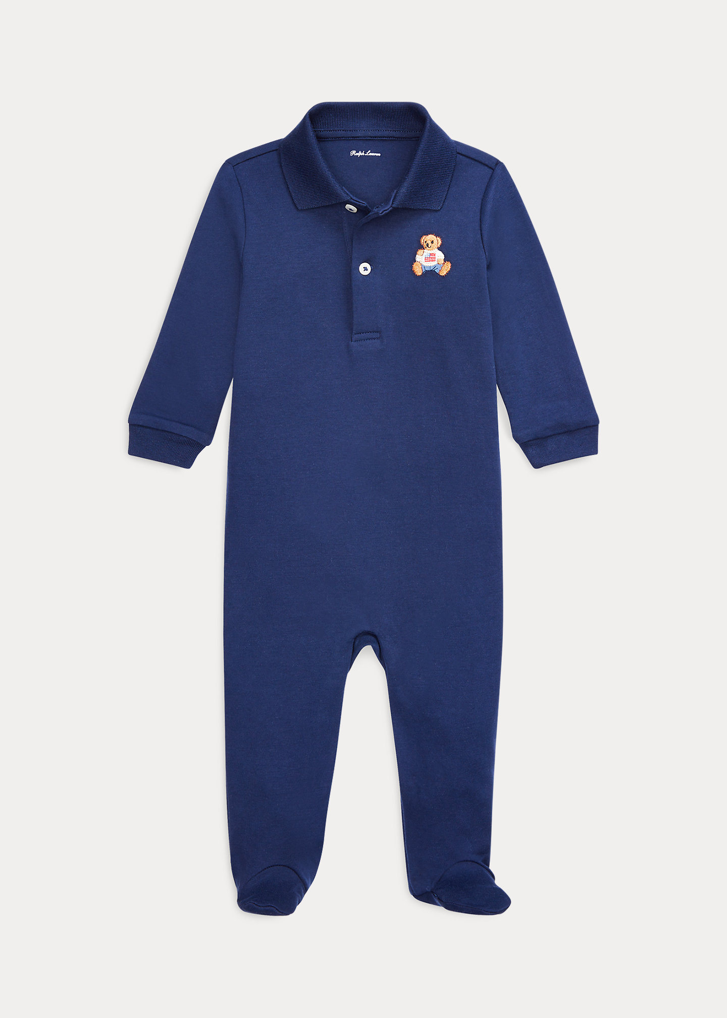 Polo Bear Soft Cotton Footed Coverall