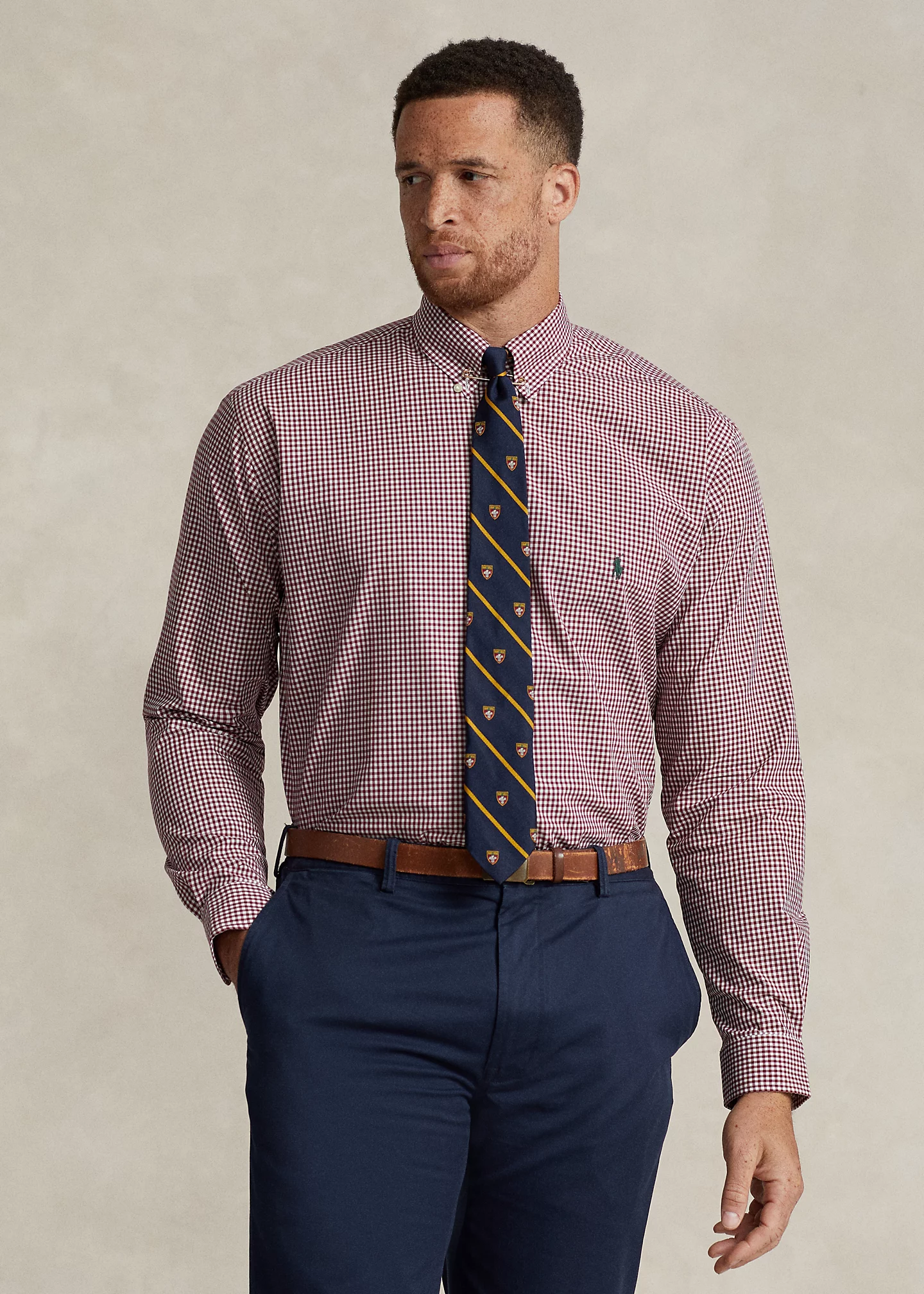 Plaid Stretch Poplin Shirt