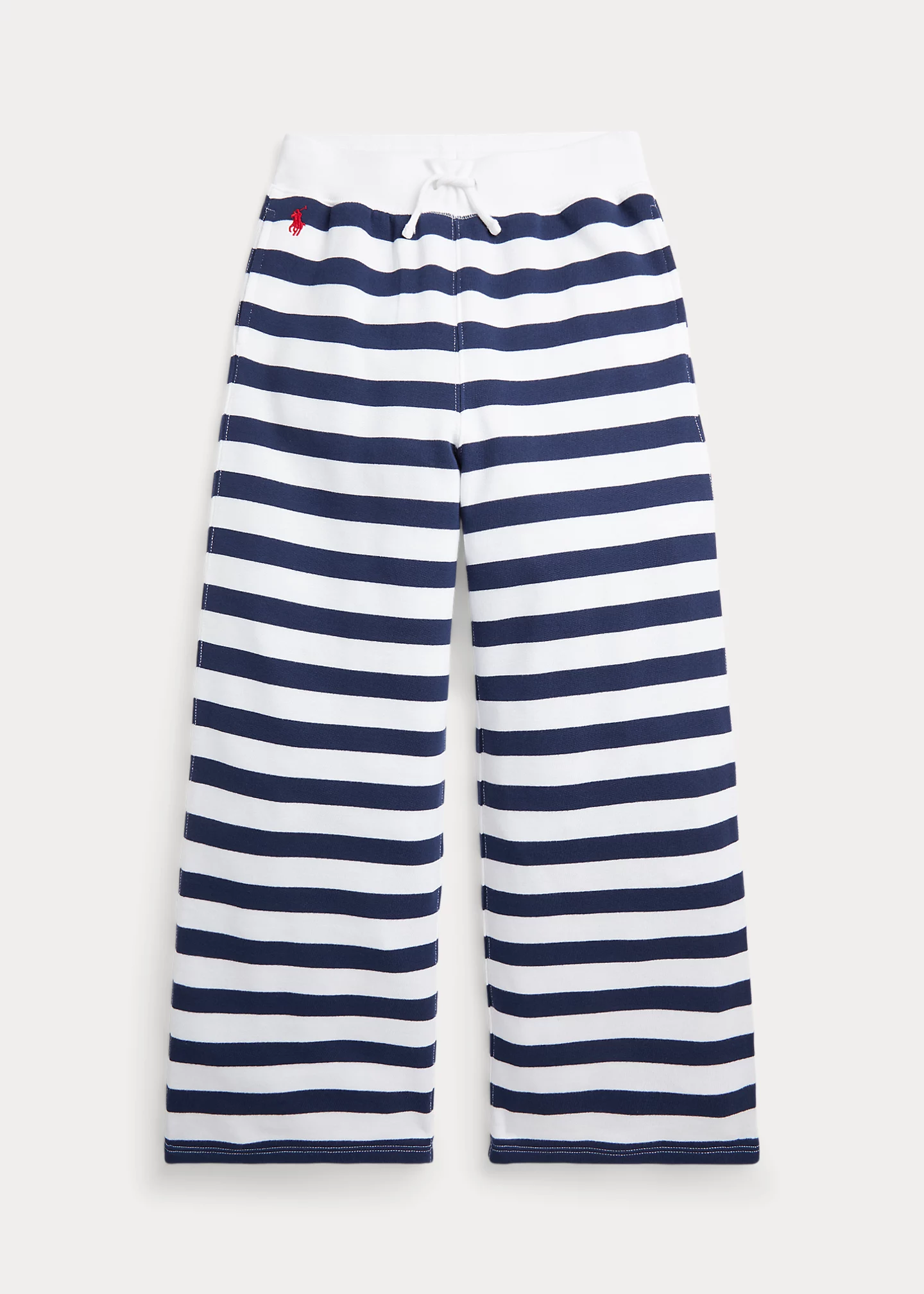 Striped Terry Wide-Leg Sweatpant