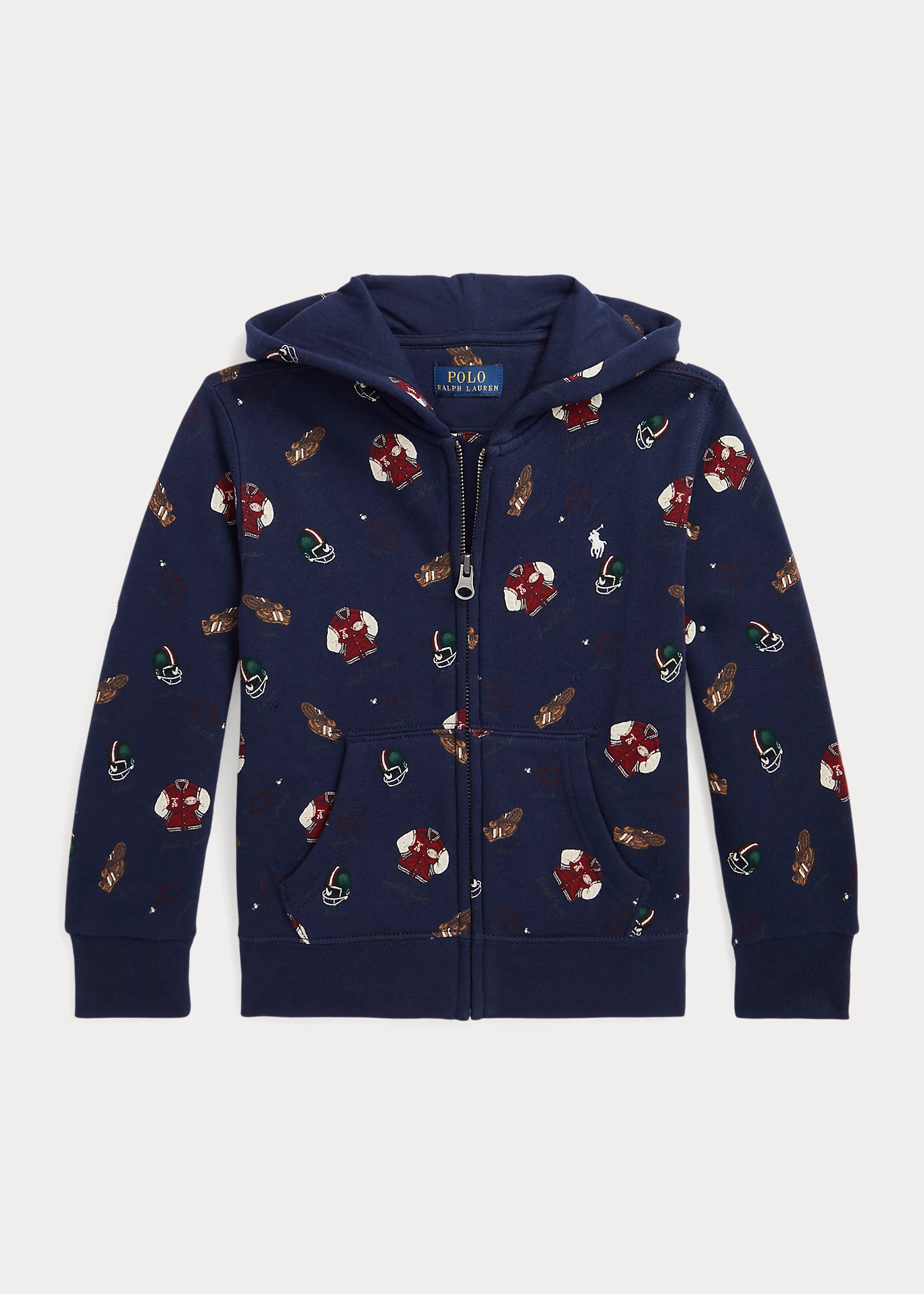 Varsity Inspired–Print Fleece Hoodie