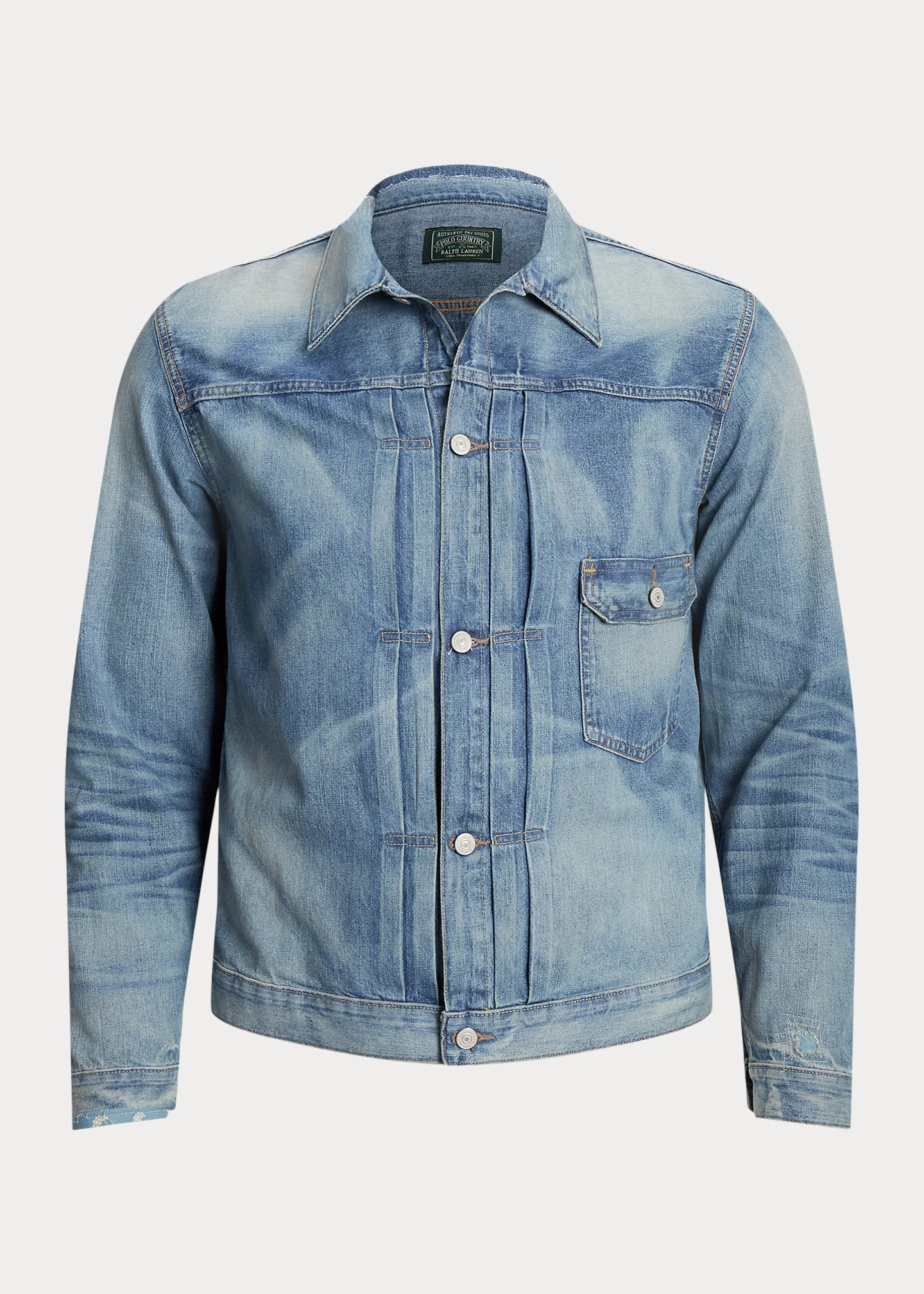 Distressed Denim Trucker Jacket