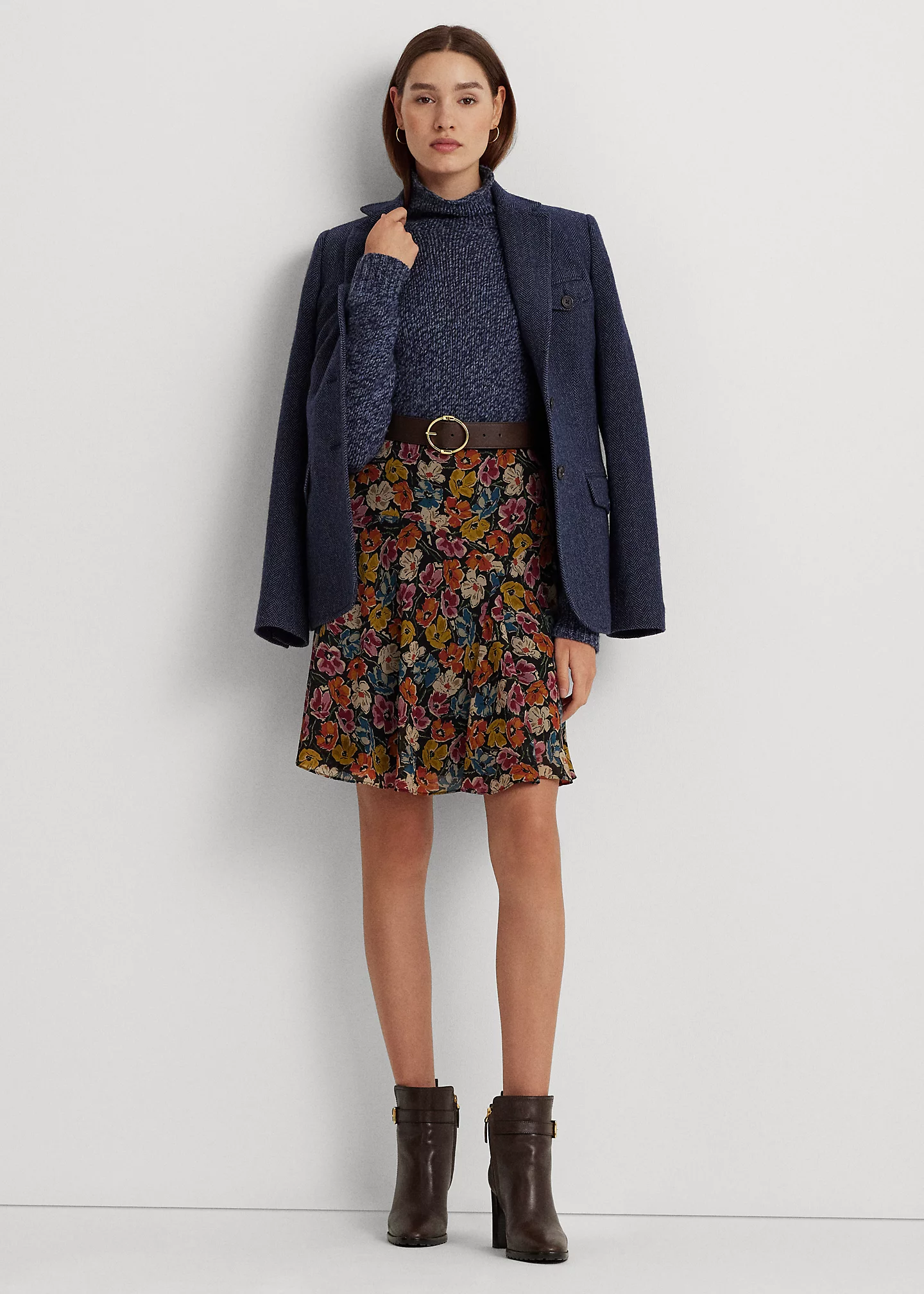 Floral Crinkle Georgette Skirt