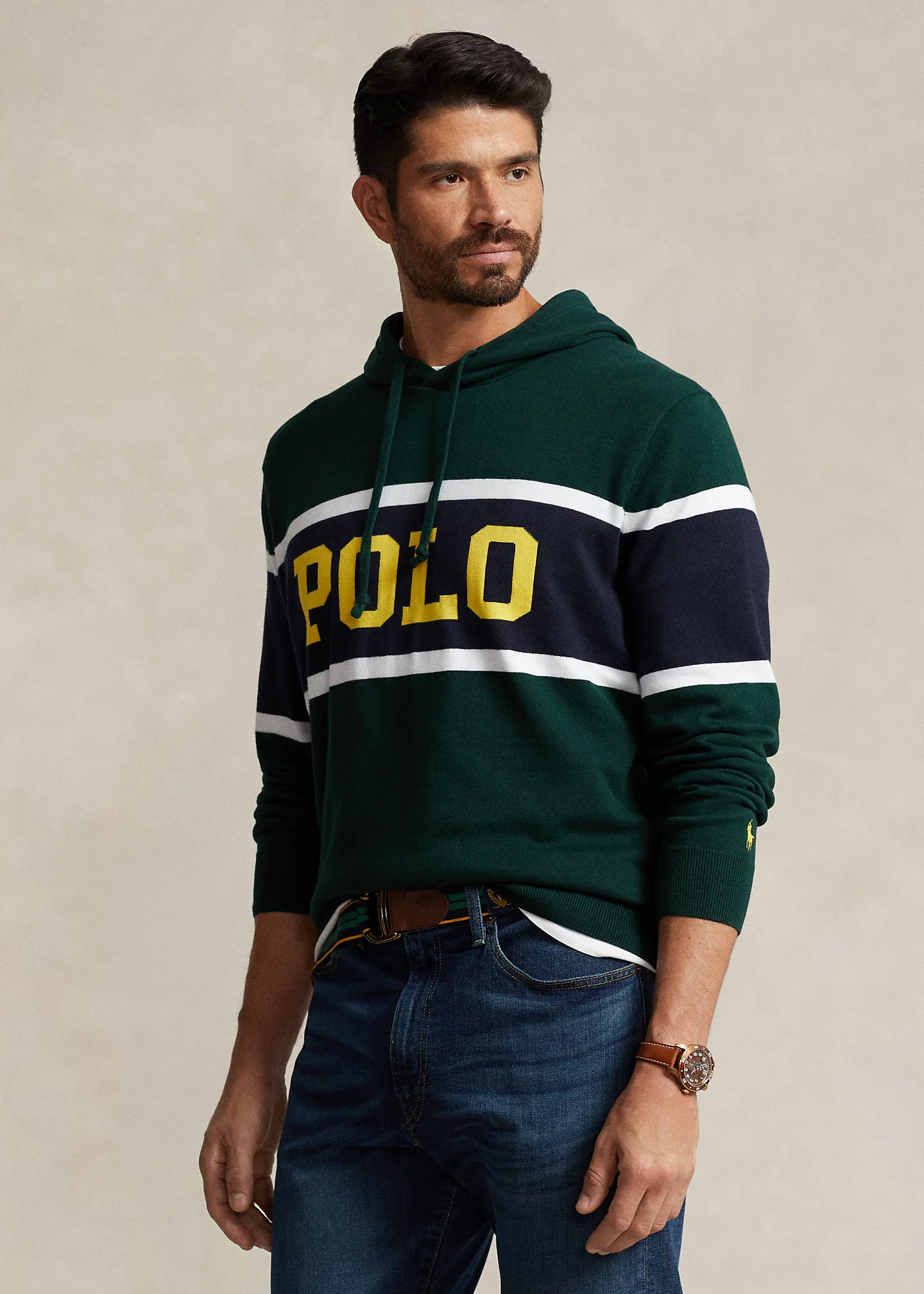 Logo Cotton Hooded Sweater