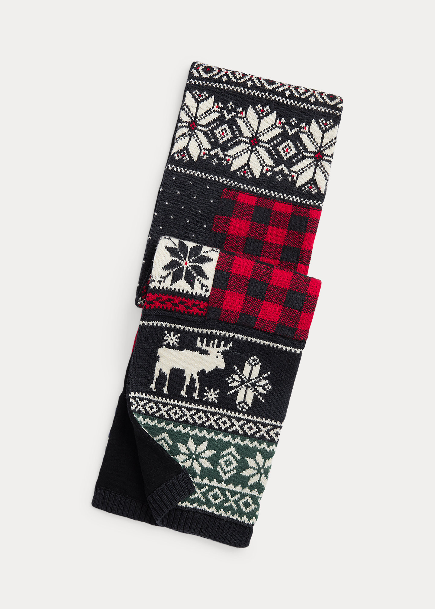 Patchwork Wool-Blend Scarf