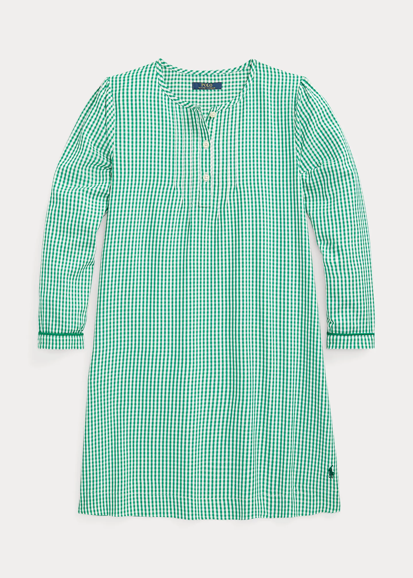Gingham Woven Sleep Shirt