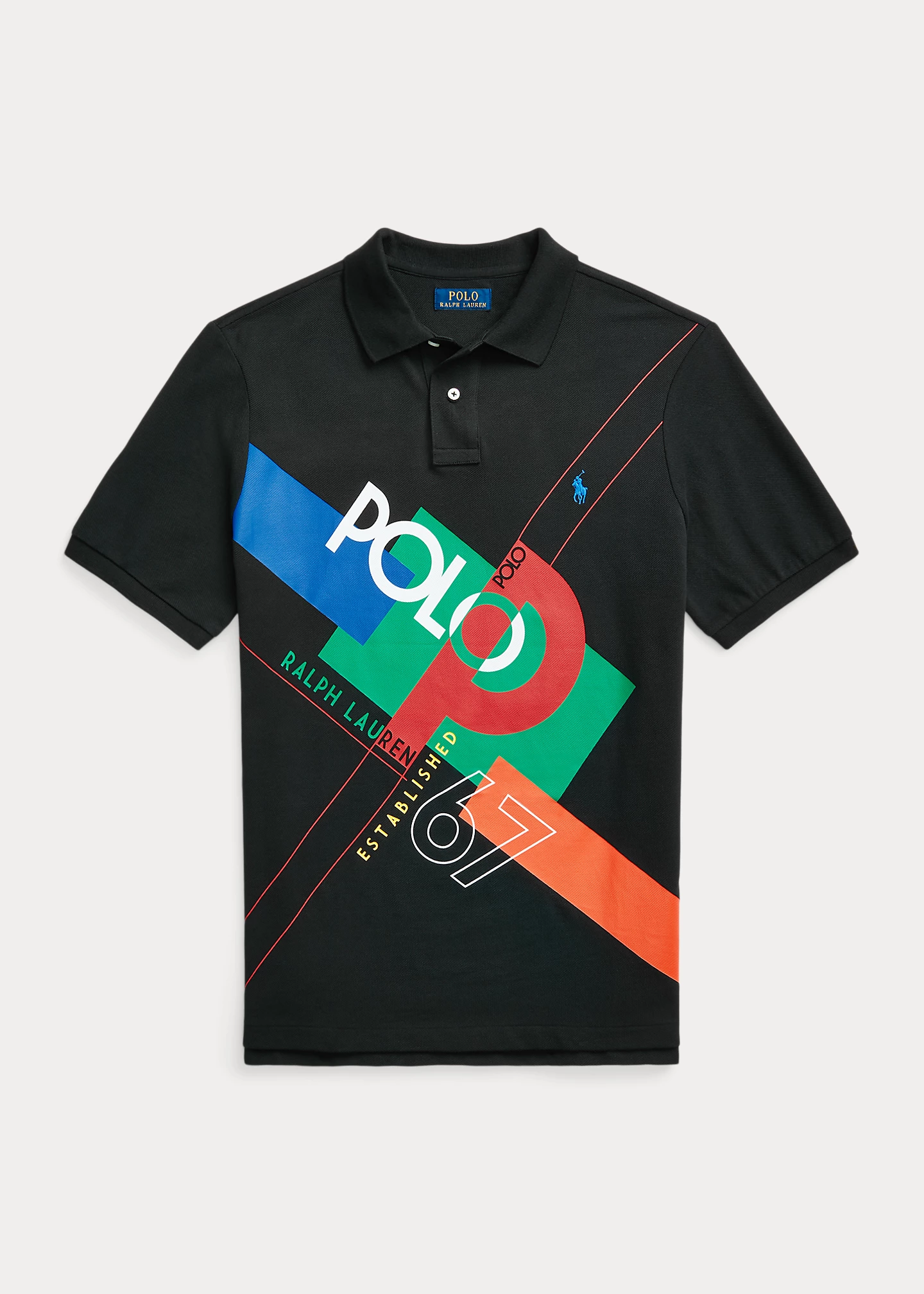 Classic Fit Logo Mesh Polo Shirt