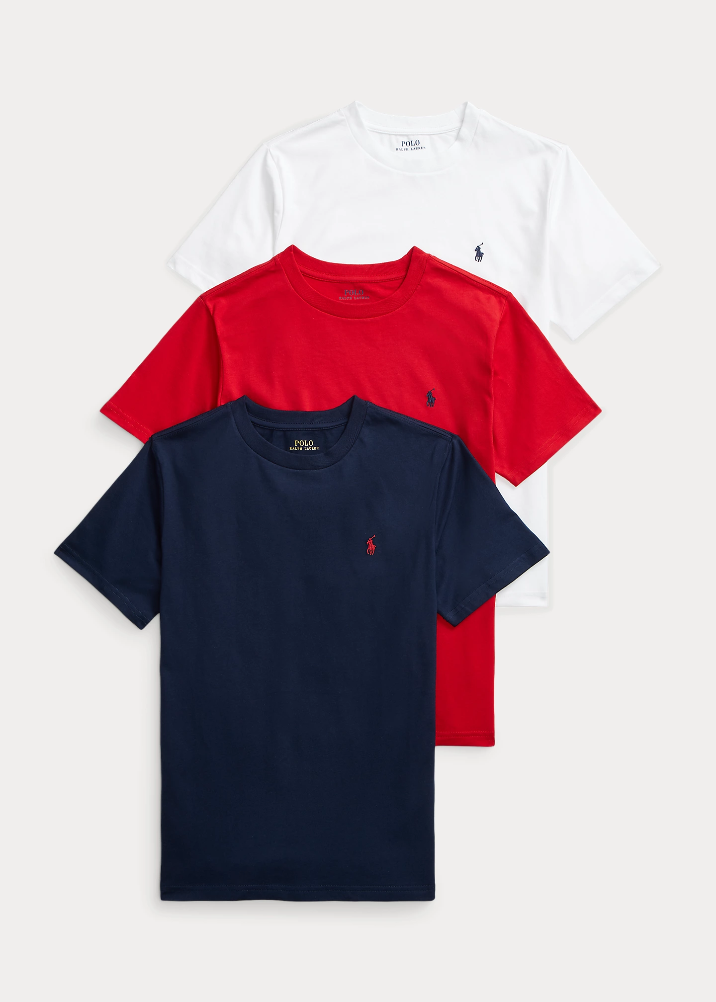 Cotton Jersey Crewneck Tee 3-Pack