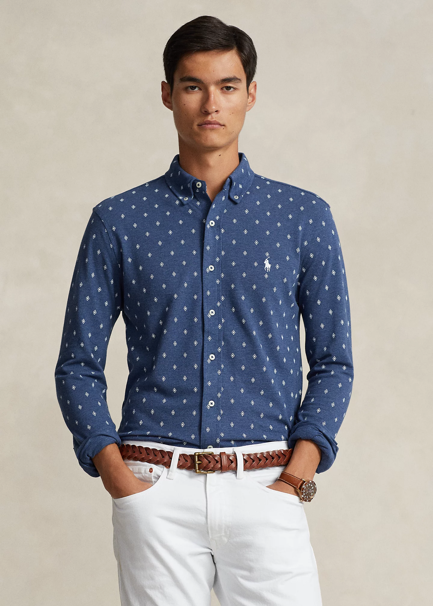 Print Featherweight Mesh Shirt