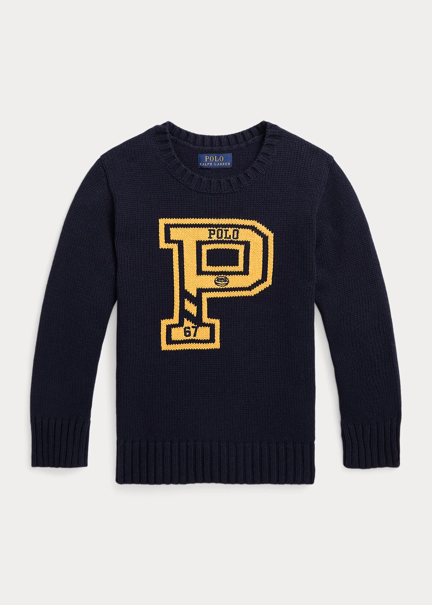 Cotton Letterman Sweater