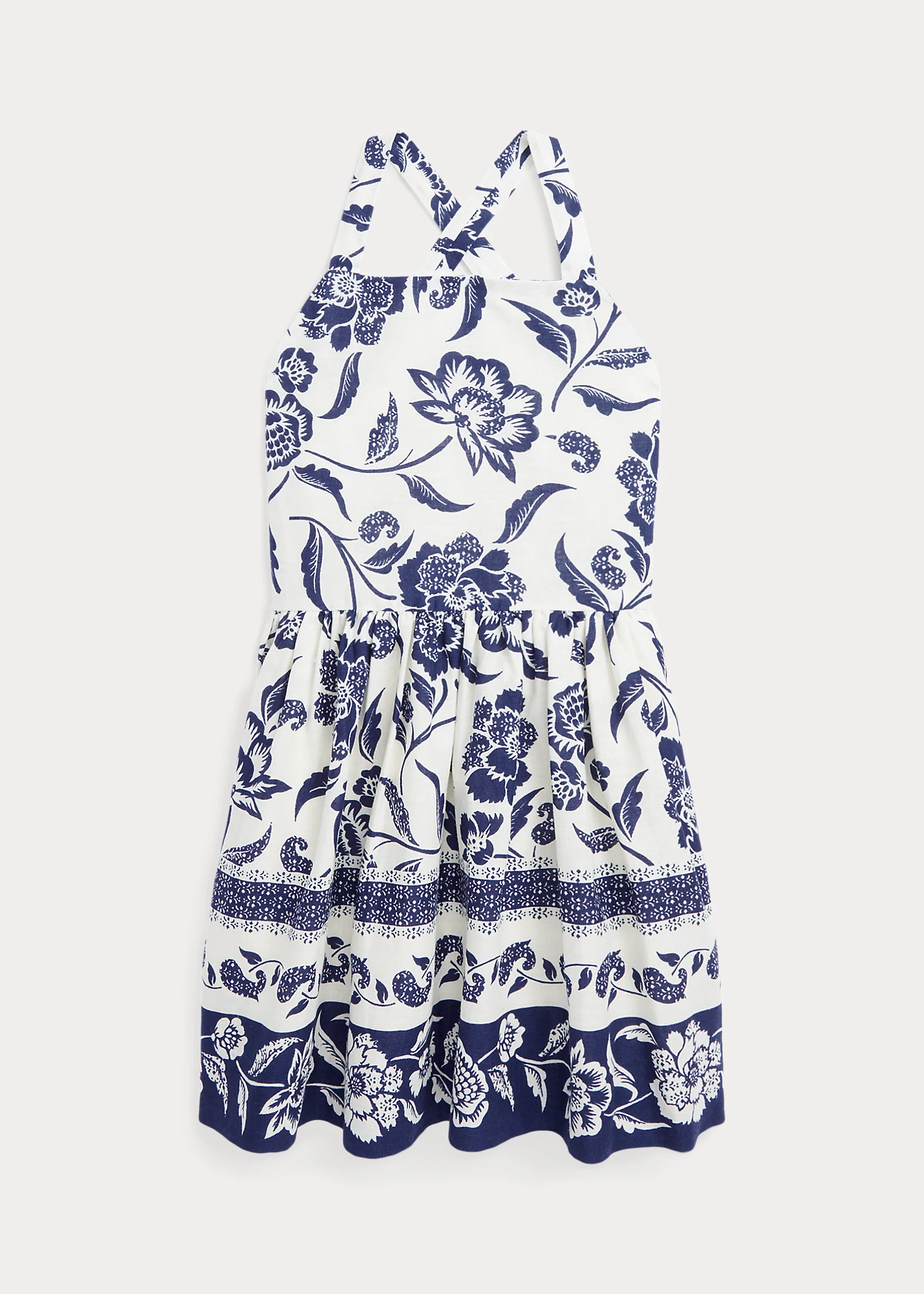 Floral Linen-Blend Dress