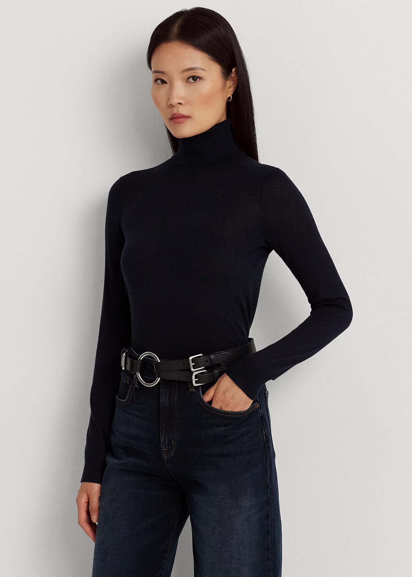 Silk-Blend Turtleneck