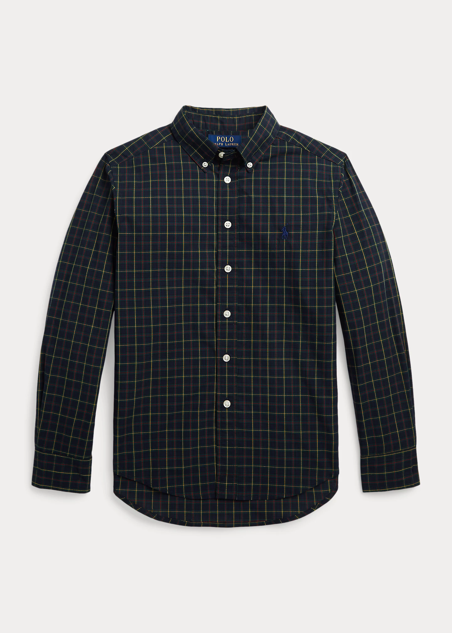 Plaid Cotton Poplin Shirt