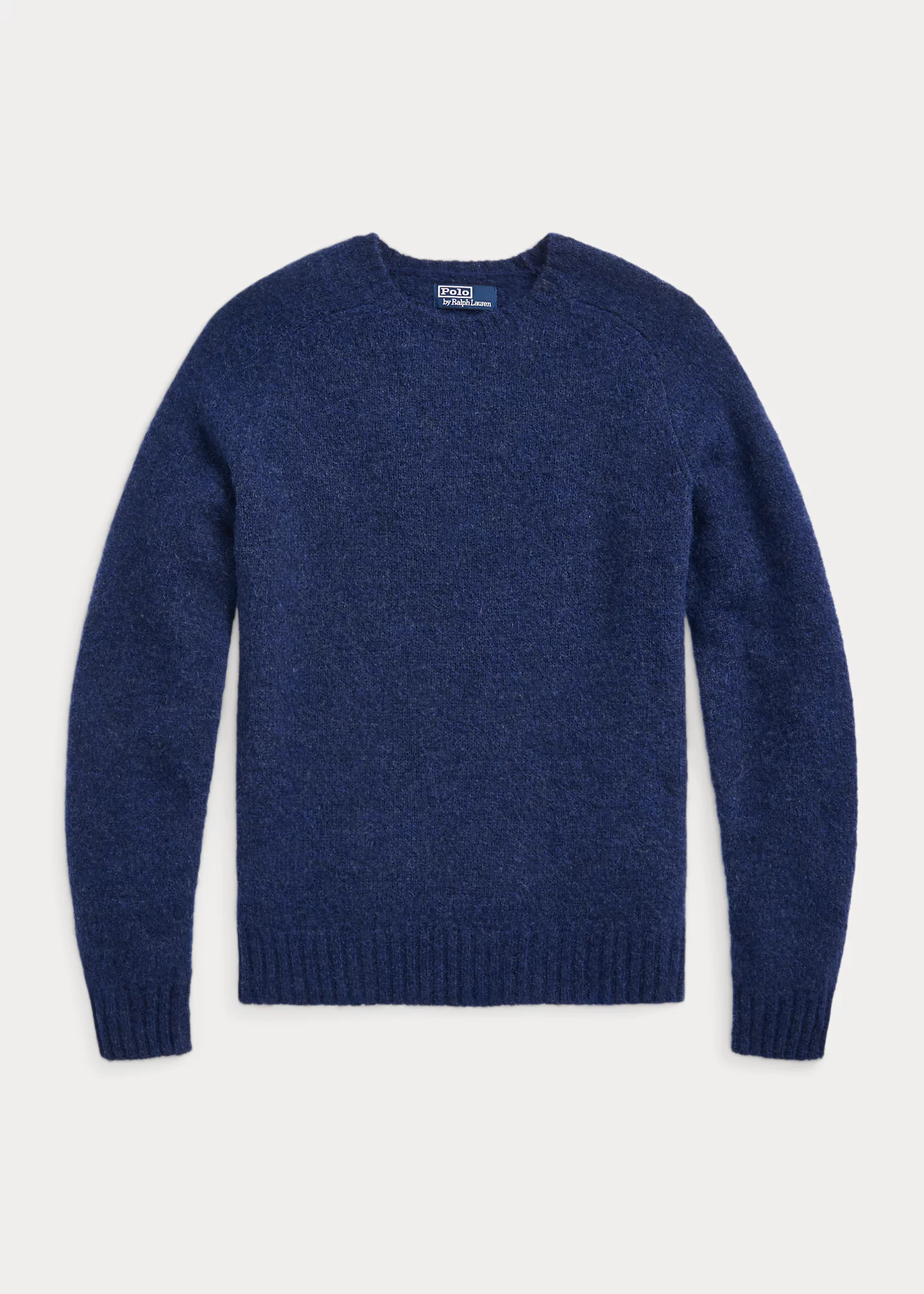 Suede-Patch Crewneck Sweater