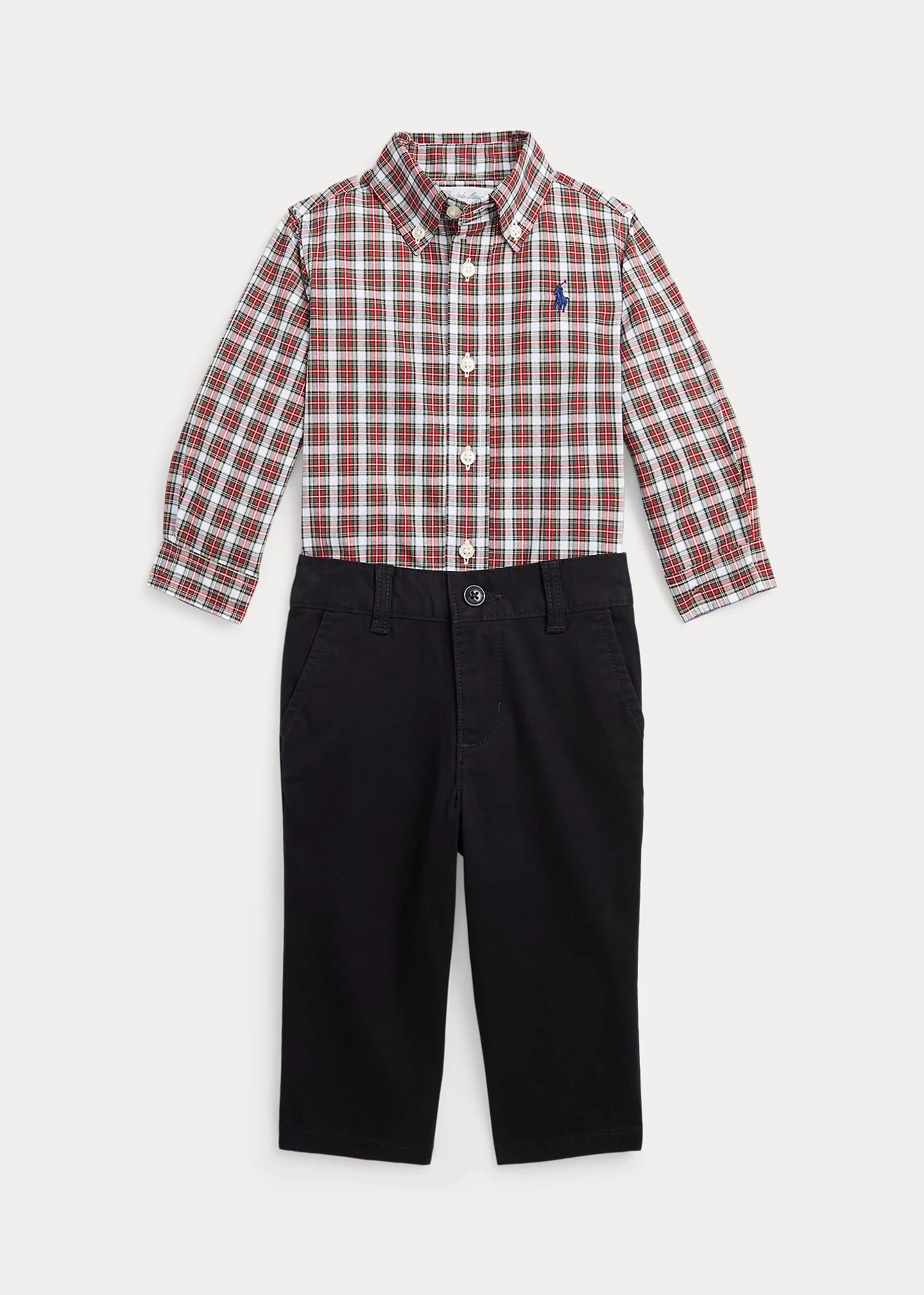 Plaid Shirt & Flex Abrasion Pant Set