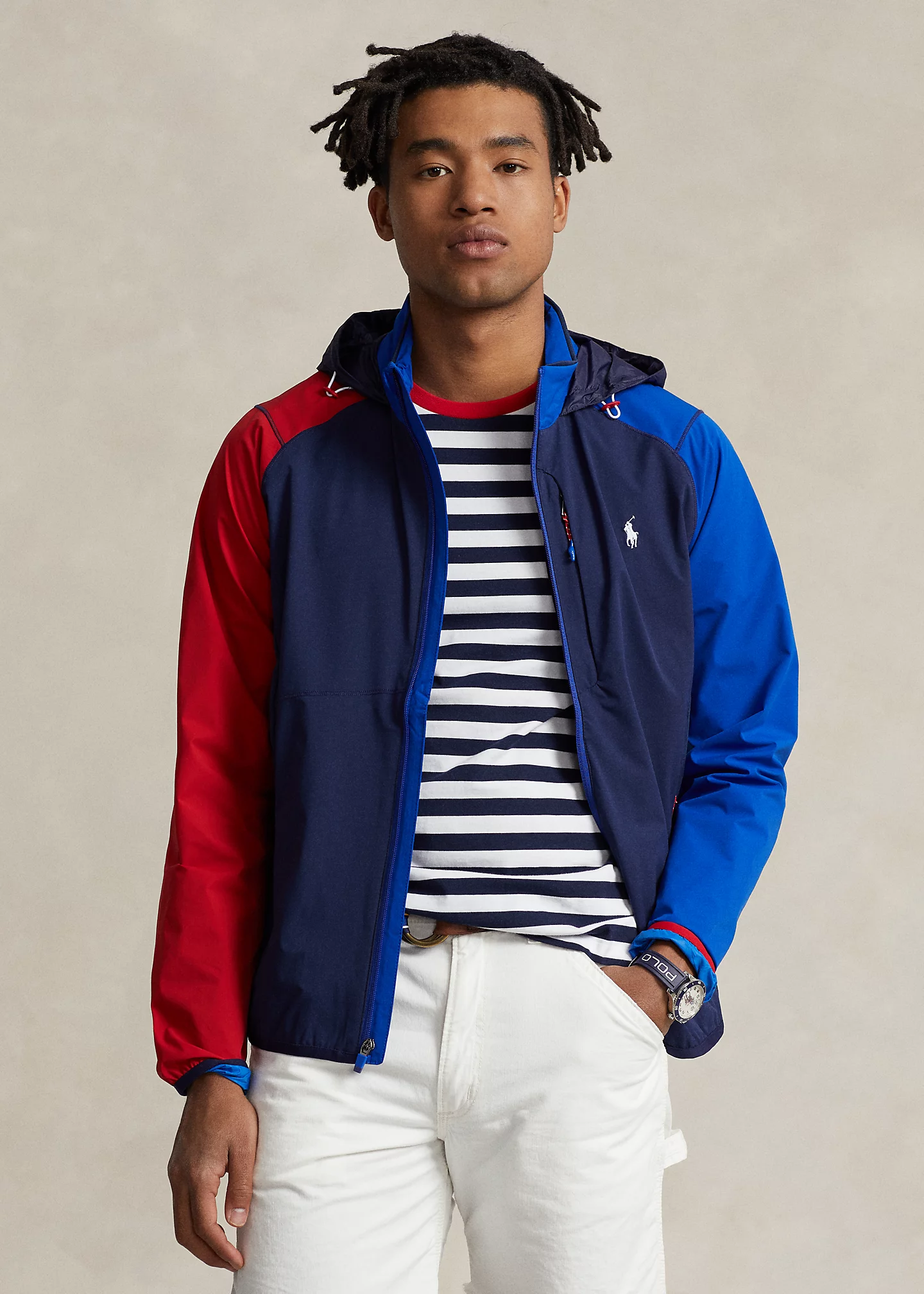 Packable Water-Repellent Hooded Jacket