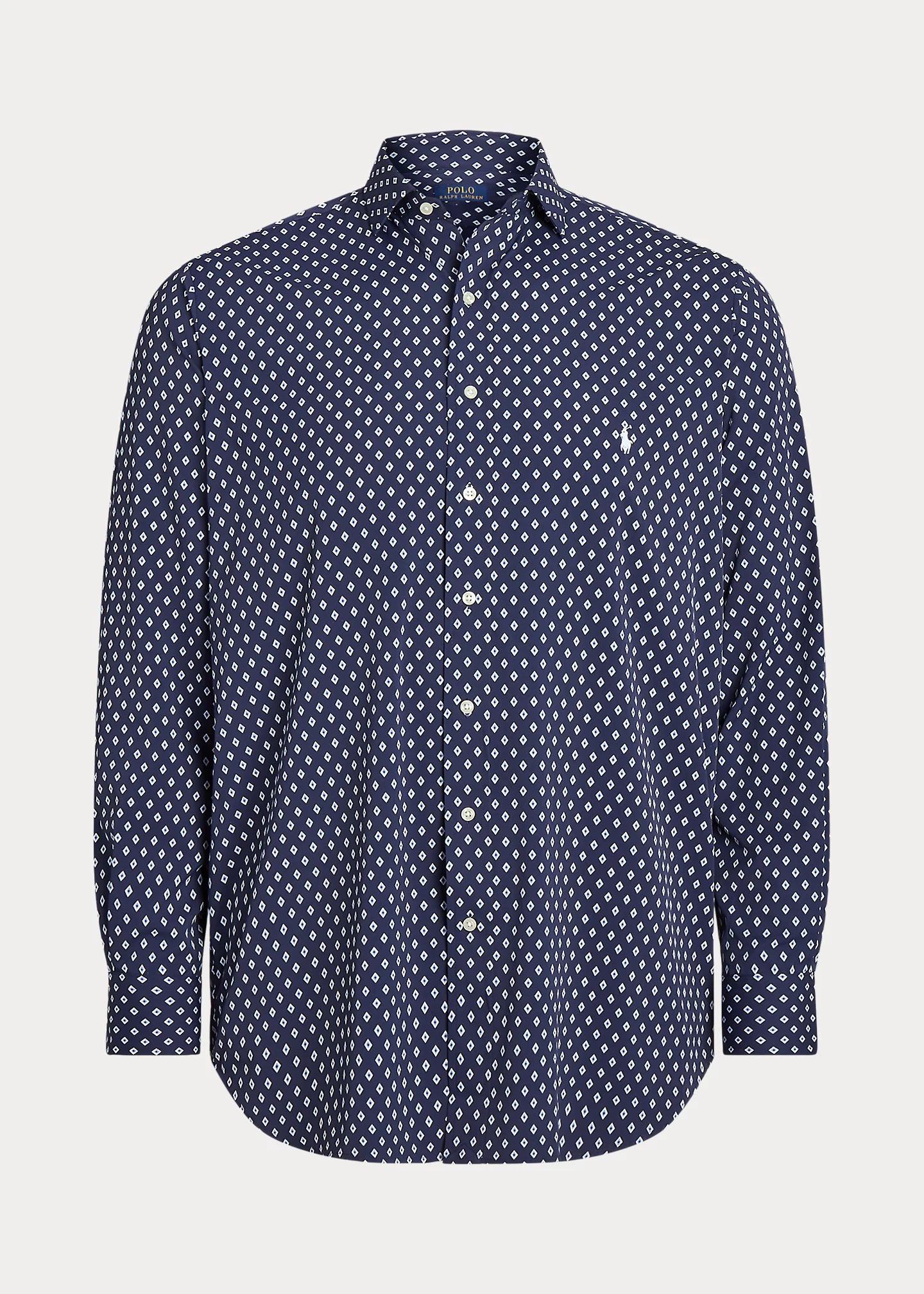 Diamond-Print Performance Twill Shirt