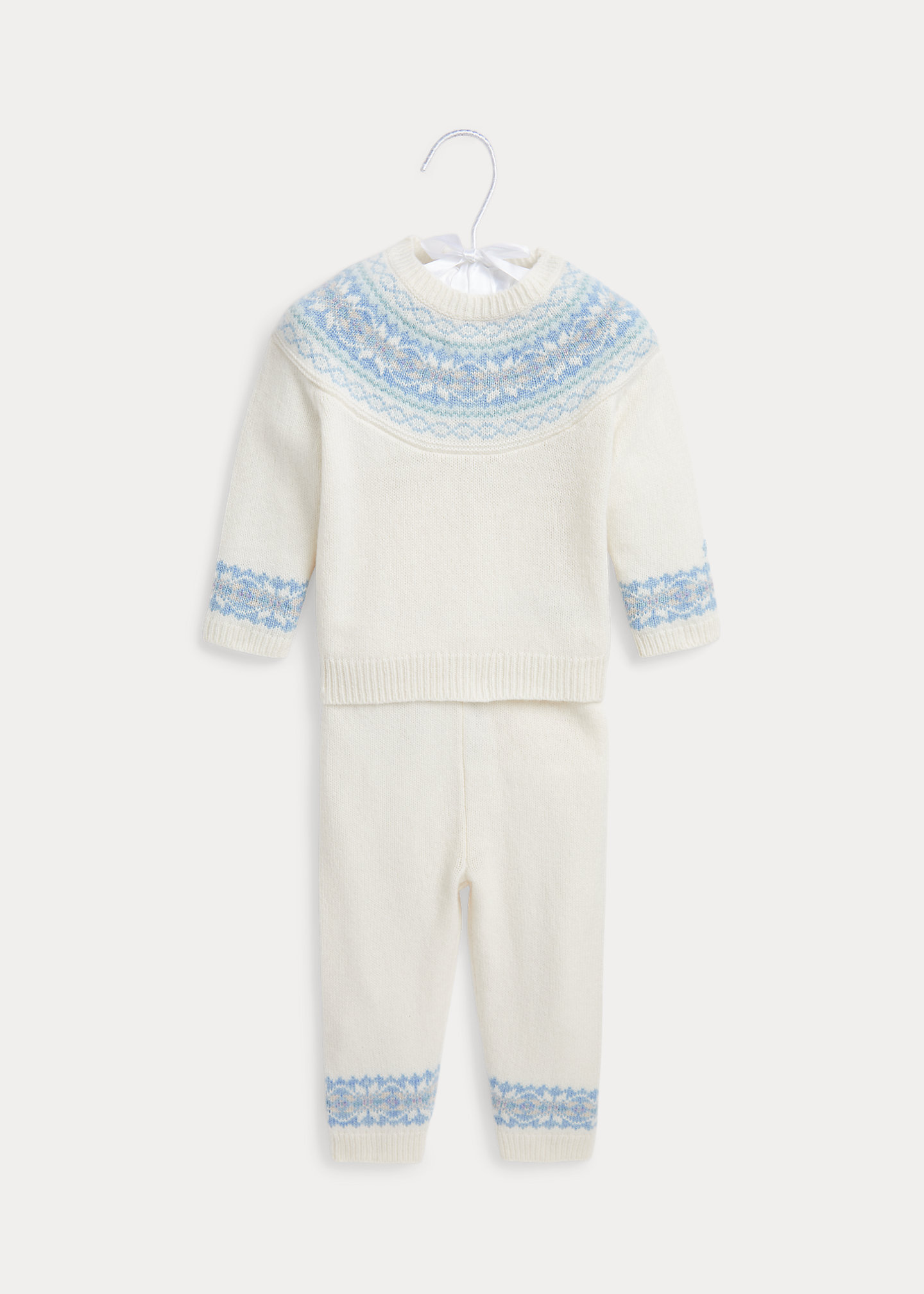 Fair Isle Wool-Blend Sweater & Pant Set
