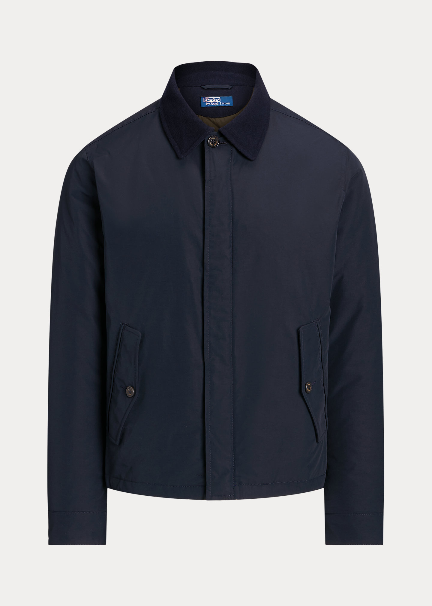 Twill-Trim Coated Jacket