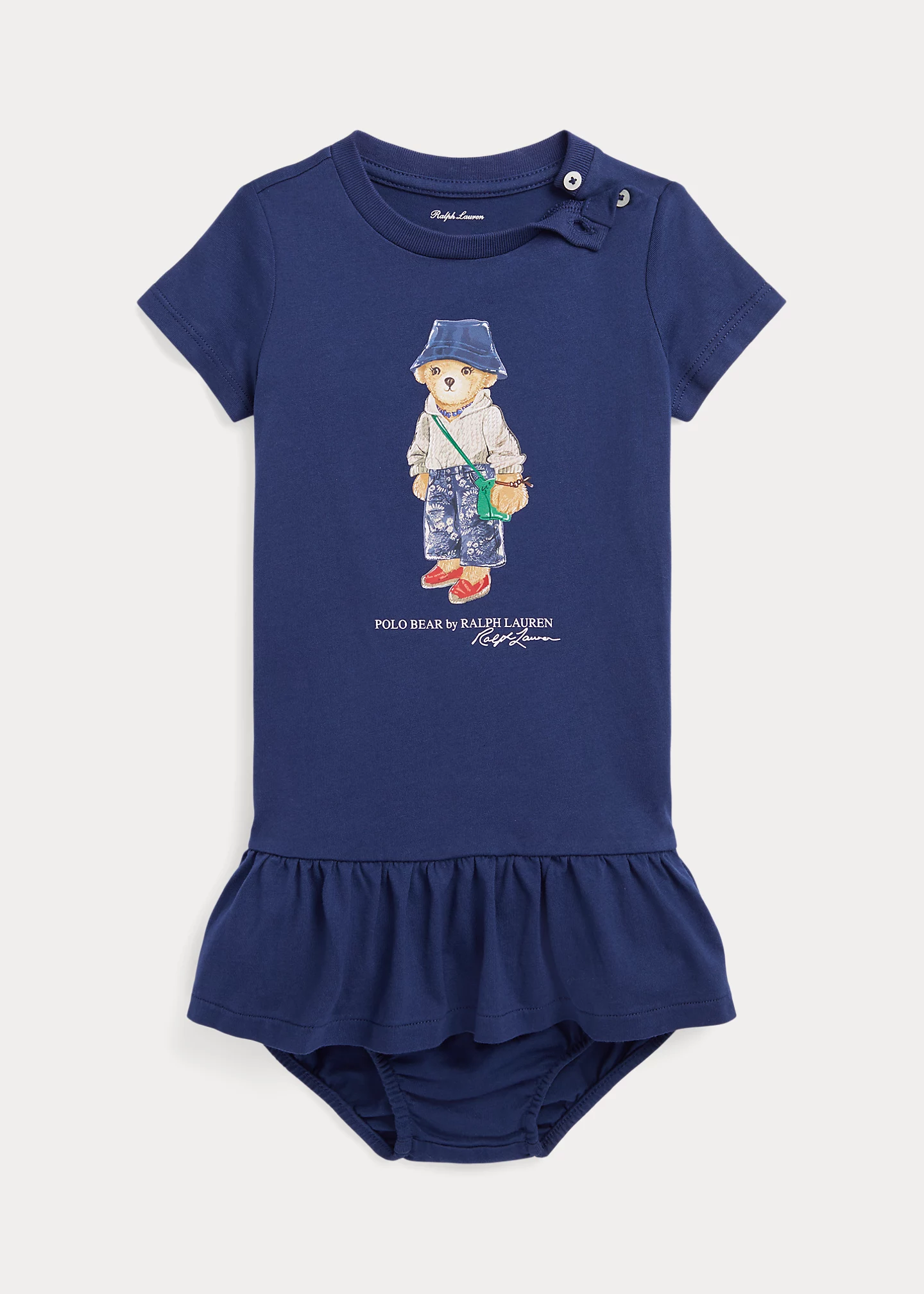 Polo Bear Jersey Tee Dress & Bloomer