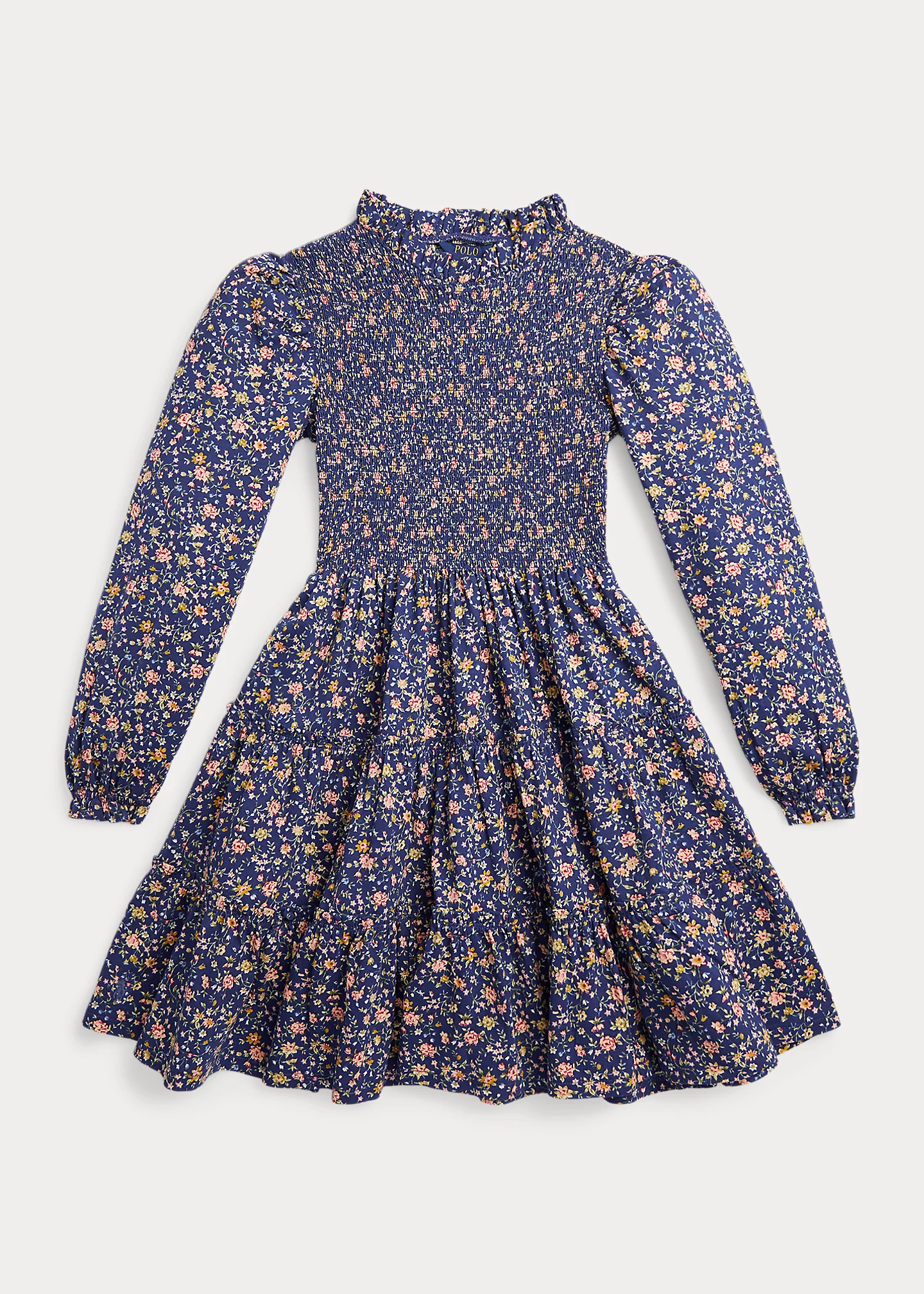 Floral Smocked Cotton Jersey Dress