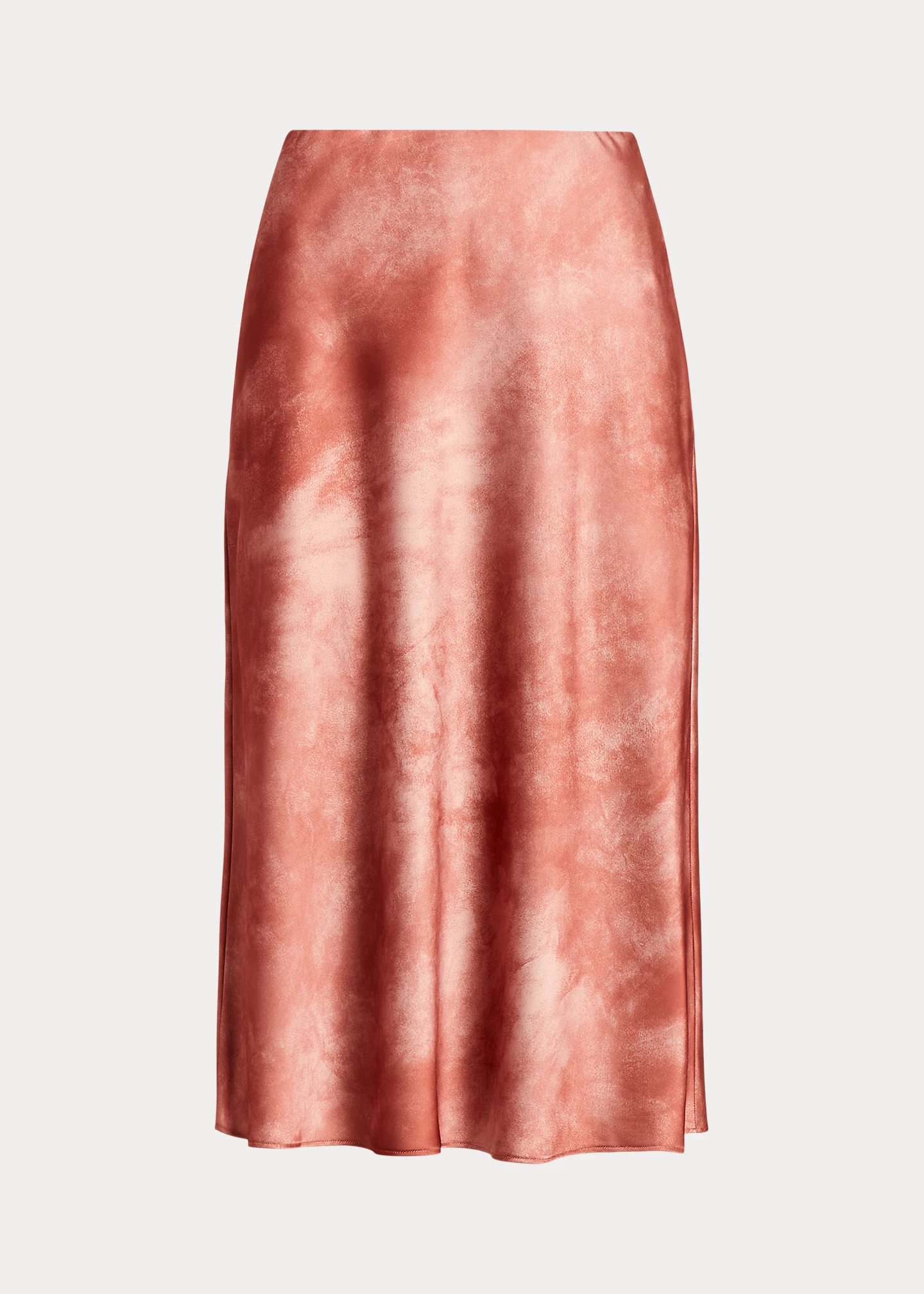 Tie-Dye-Print Satin Skirt