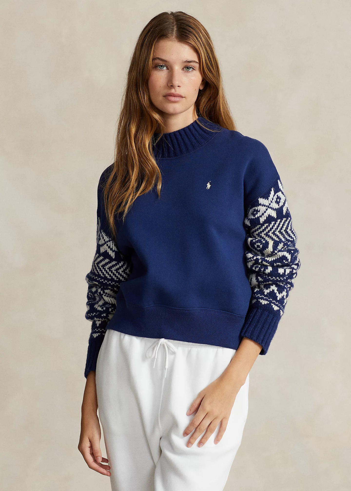 Hybrid Mockneck Pullover