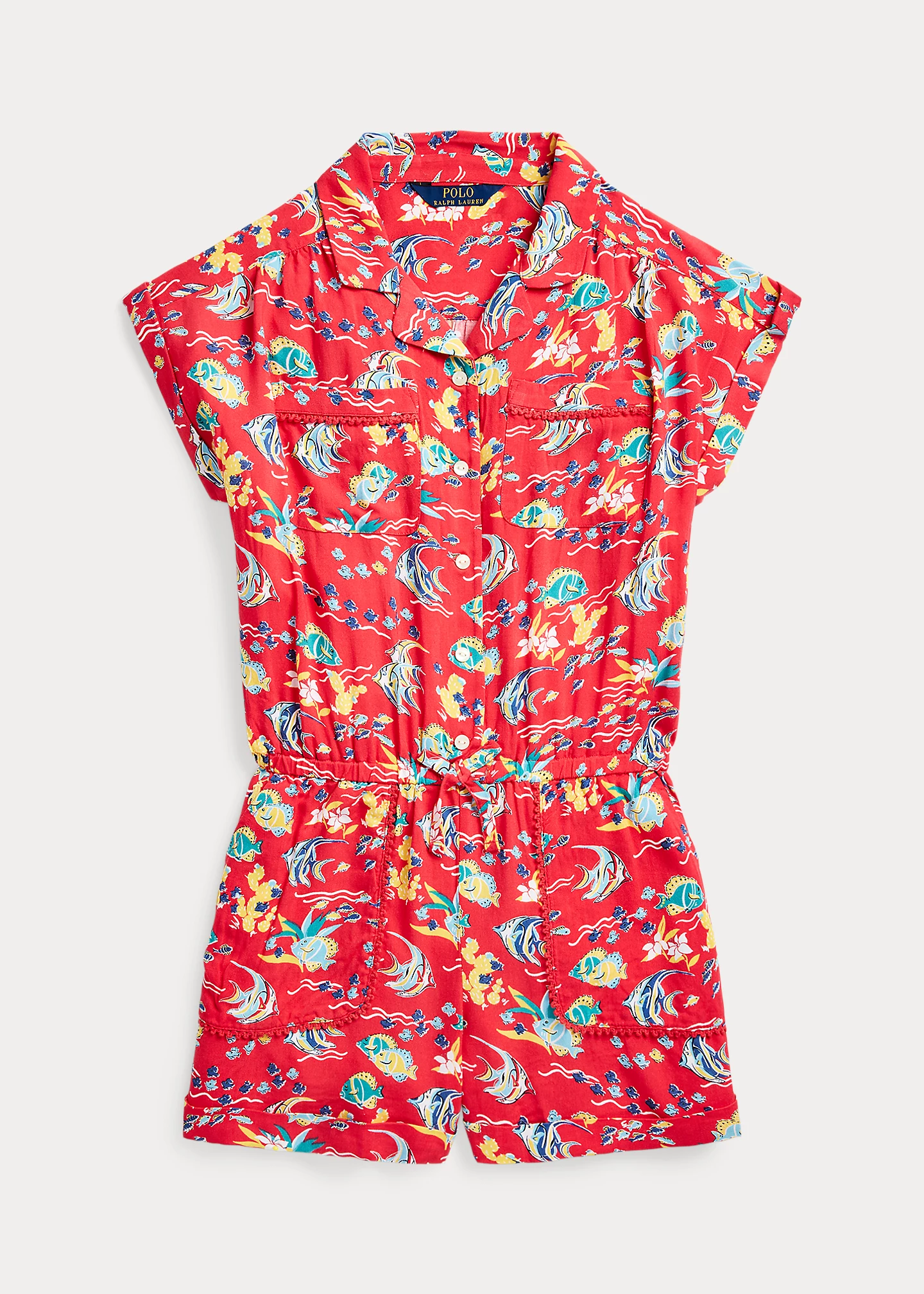 Tropical-Print Romper
