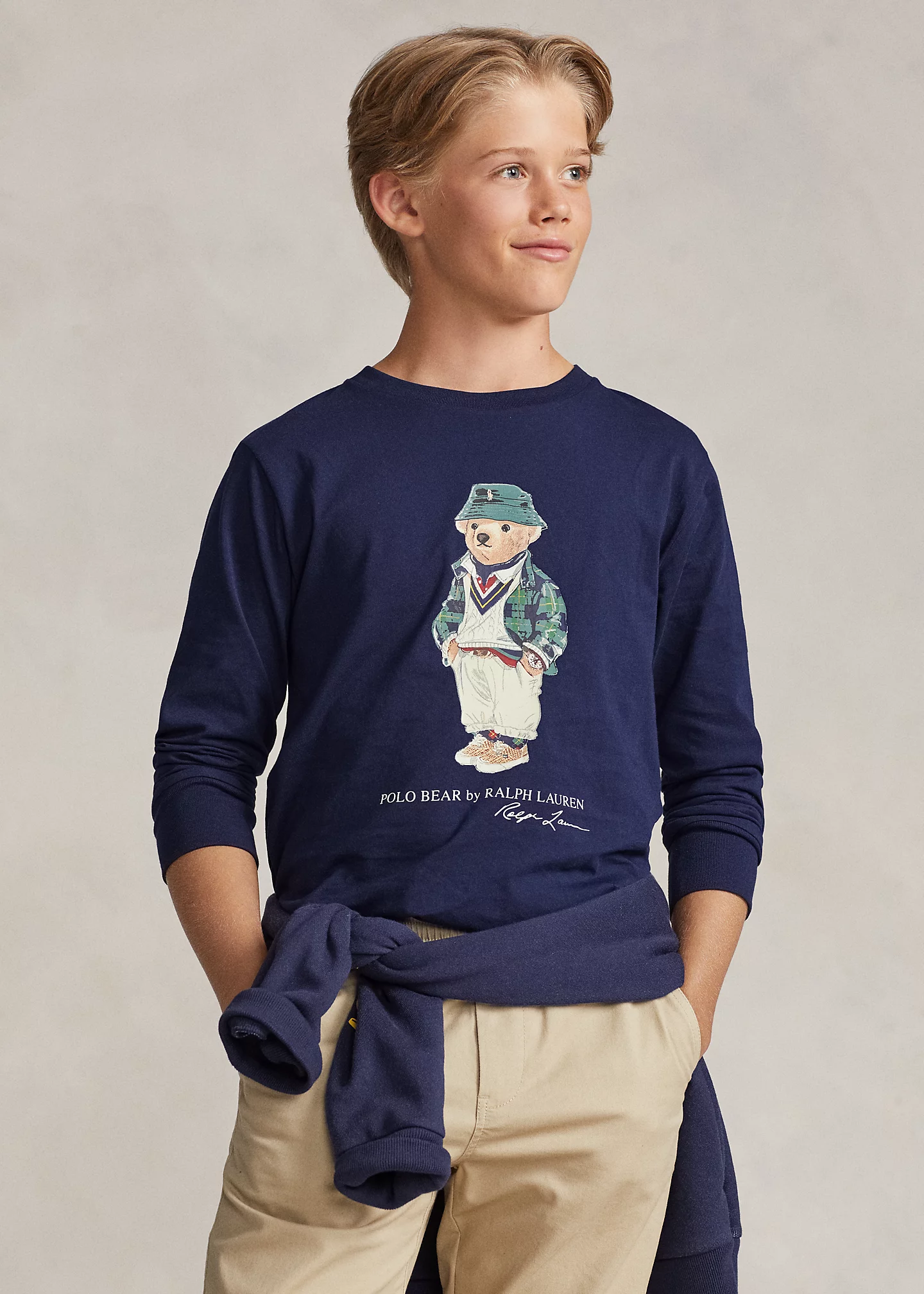 Polo Bear Cotton Long-Sleeve Tee