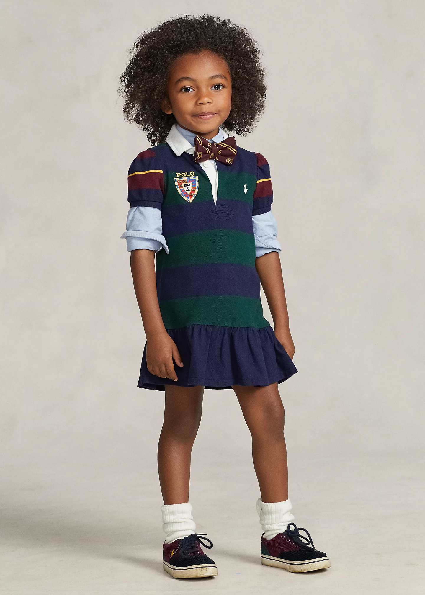 Striped Stretch Mesh Rugby Dress