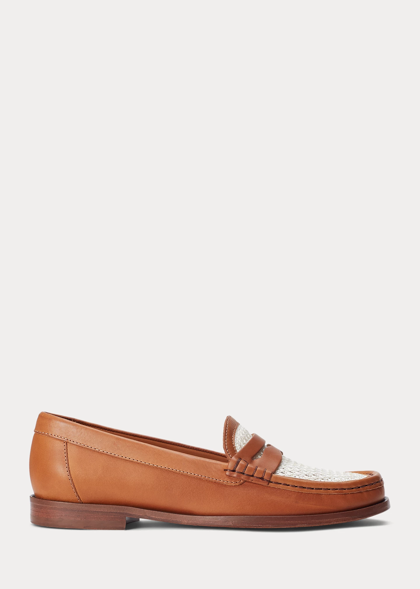 Mesh-Panel & Leather Penny Loafer