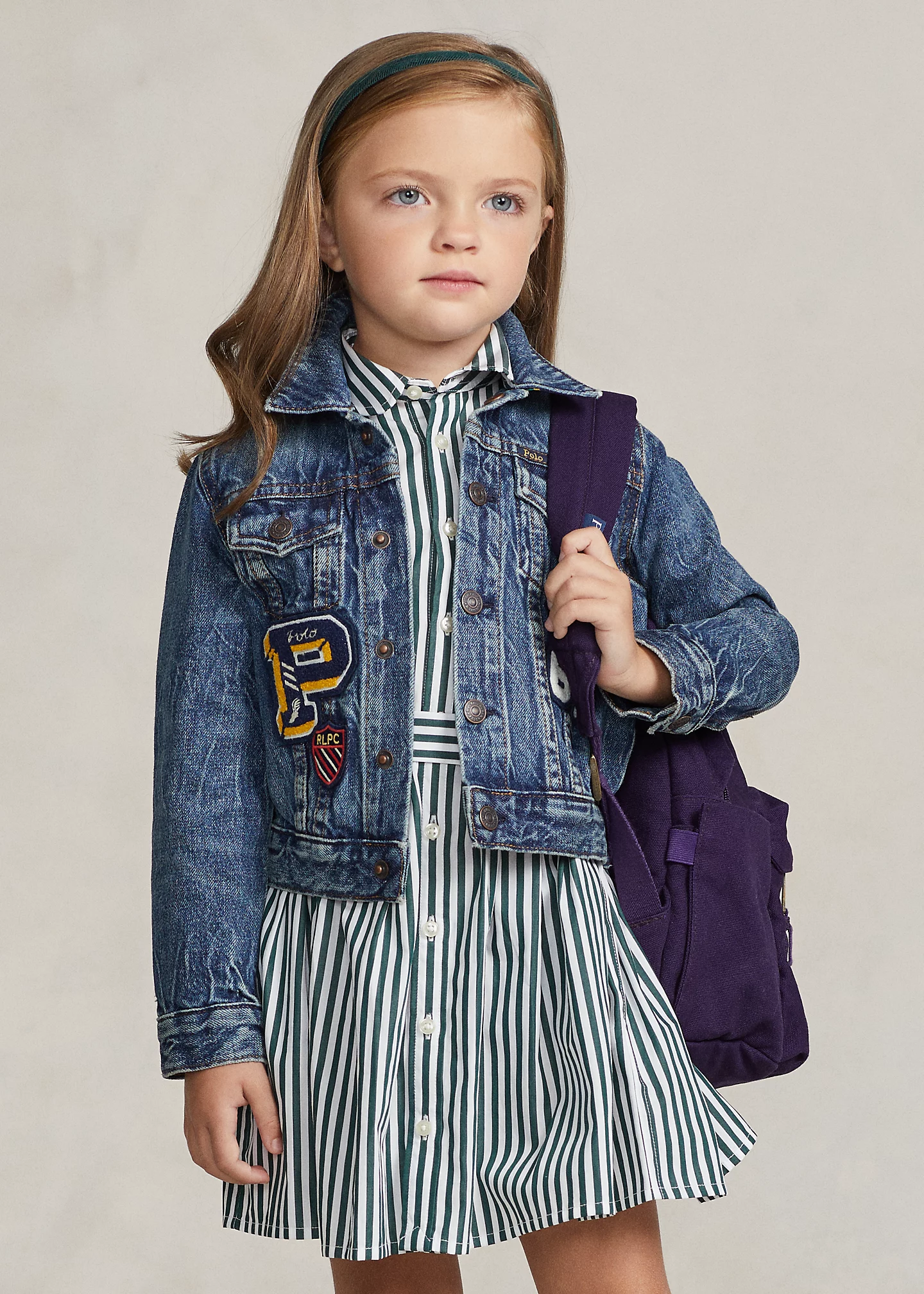 Letterman-Patches Denim Trucker Jacket