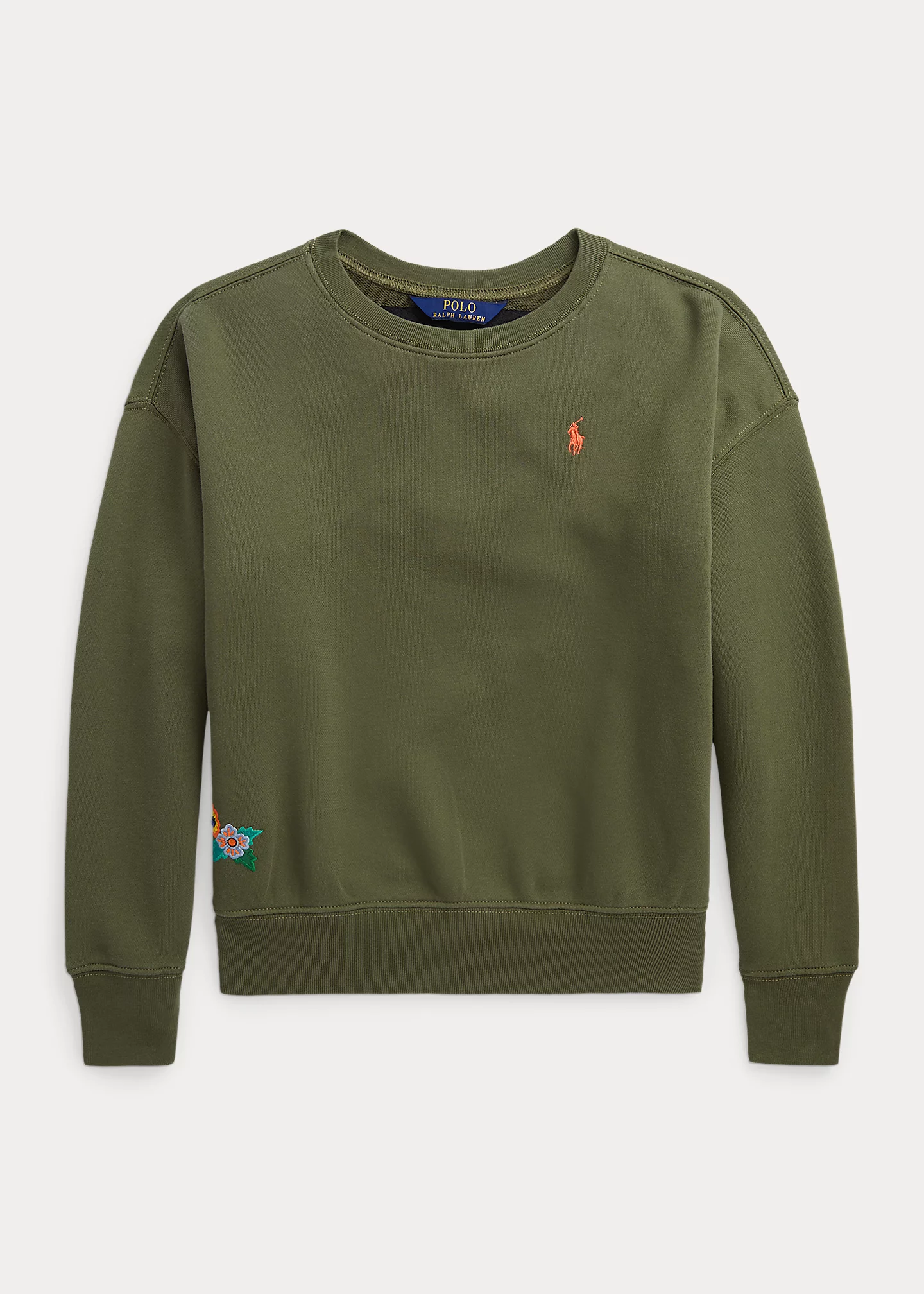 Parrot-Appliqué Terry Boxy Sweatshirt