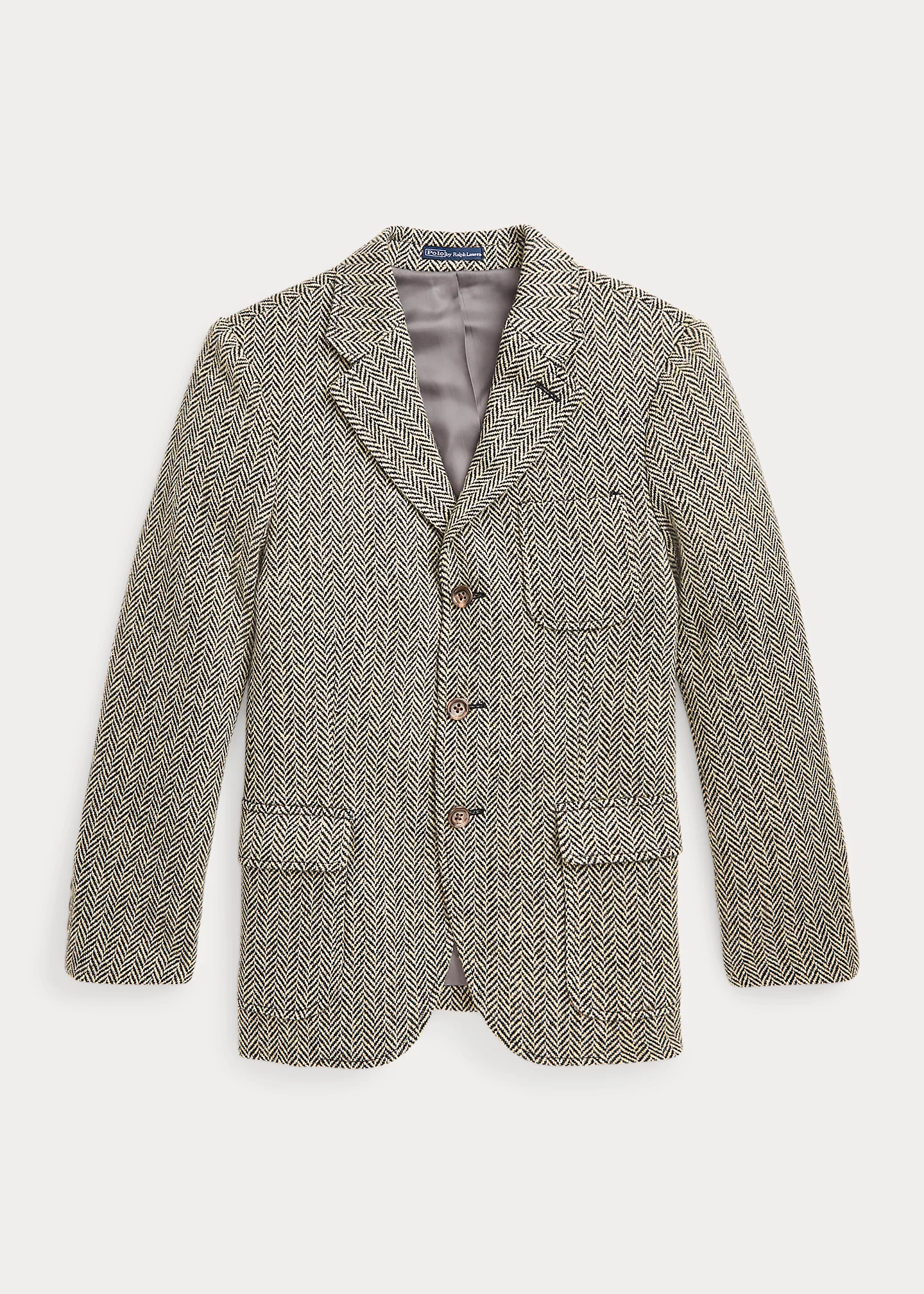 Suede-Patch Herringbone Sport Coat