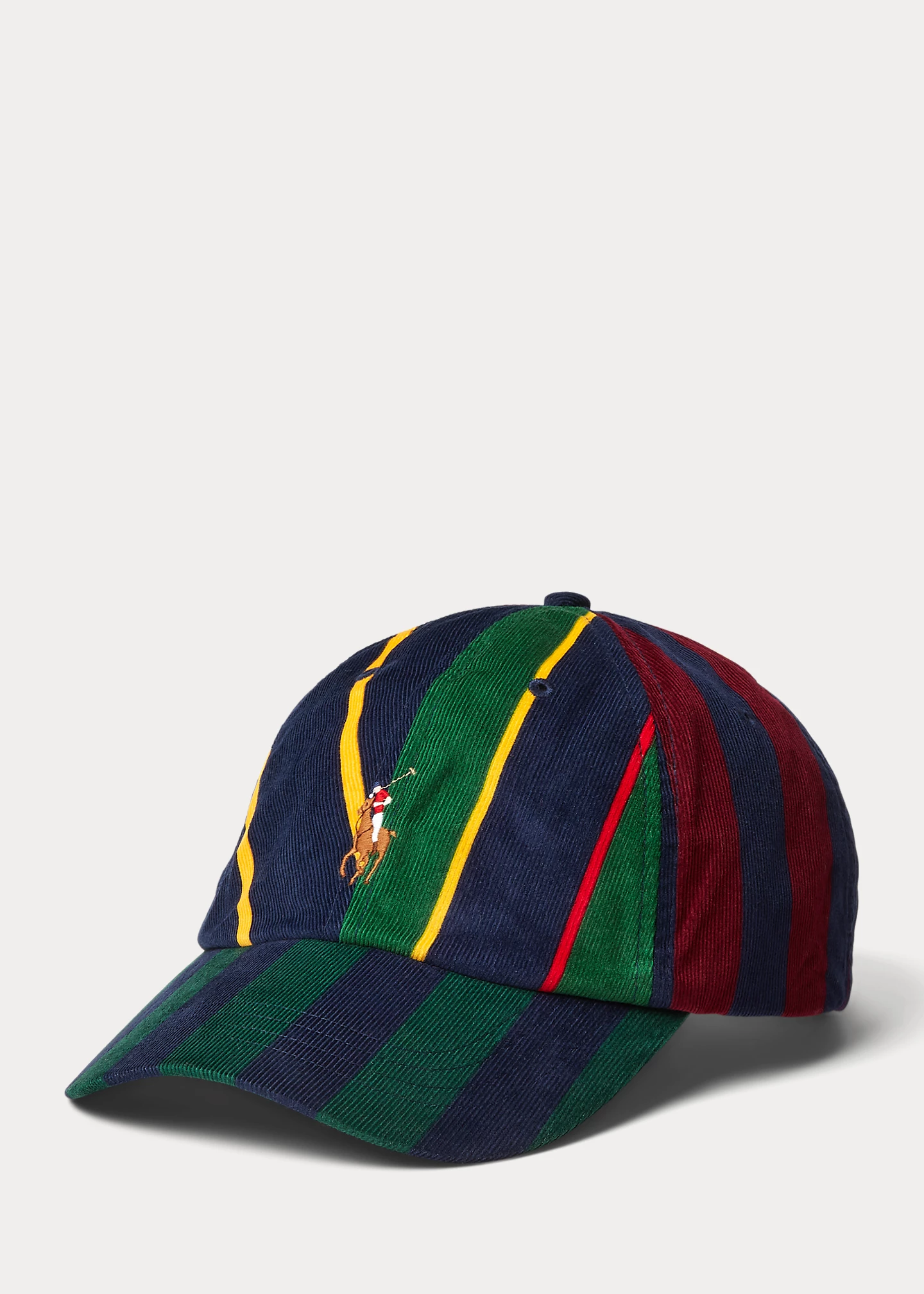 Striped Corduroy Ball Cap