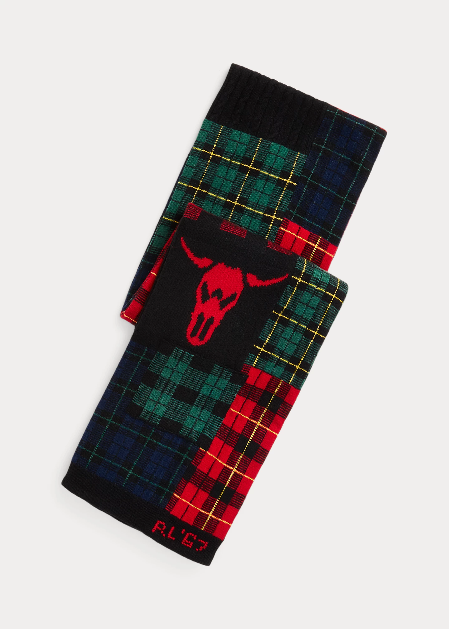 Patchwork Plaid Wool-Blend Scarf