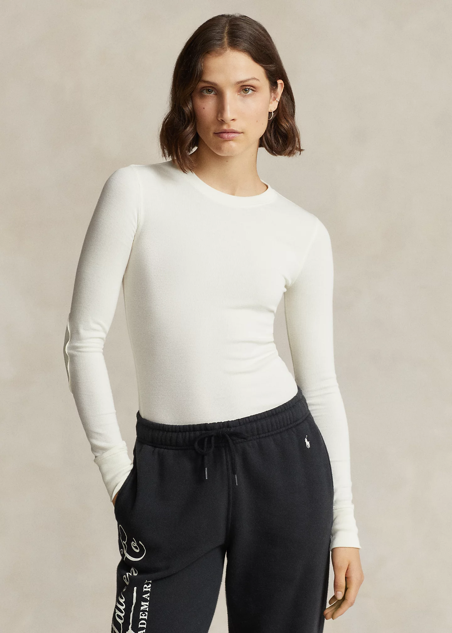 Ribbed Suede–Elbow Patch Tee