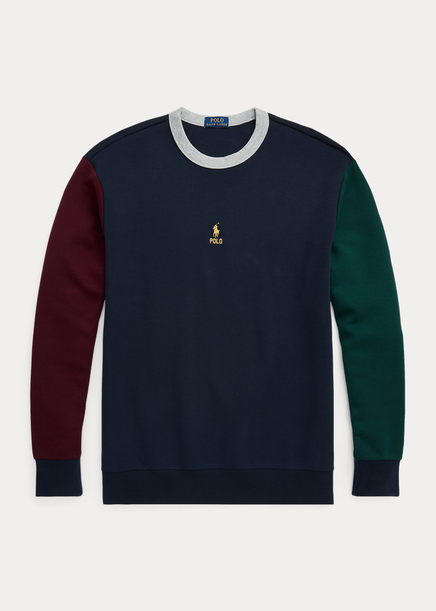 Color-Blocked Double-Knit Sweatshirt