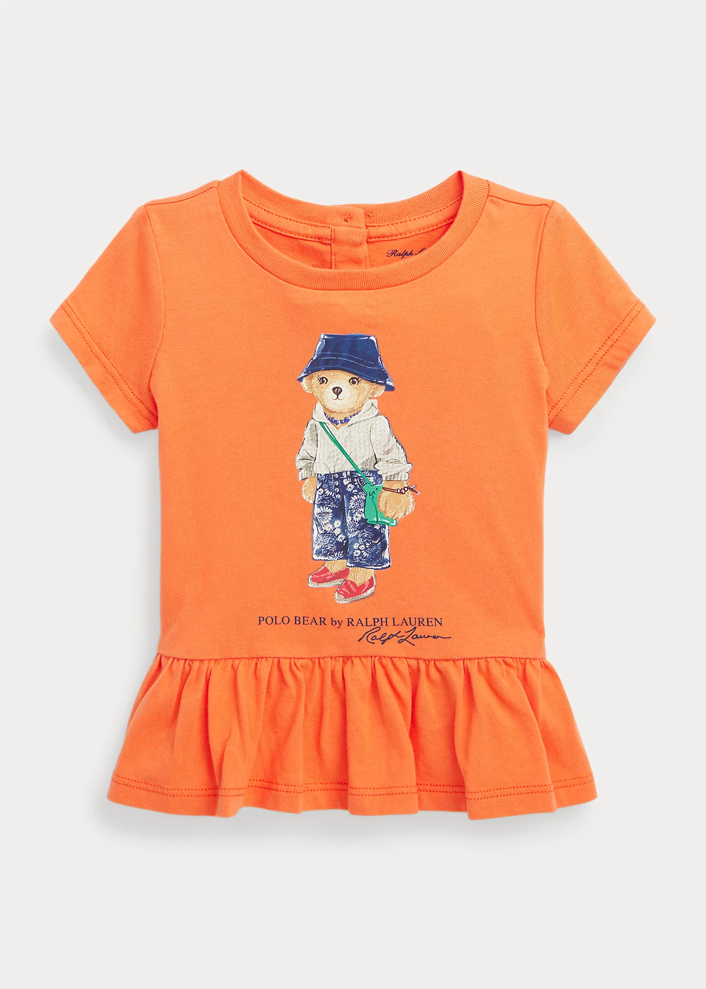Polo Bear Cotton Jersey Peplum Tee