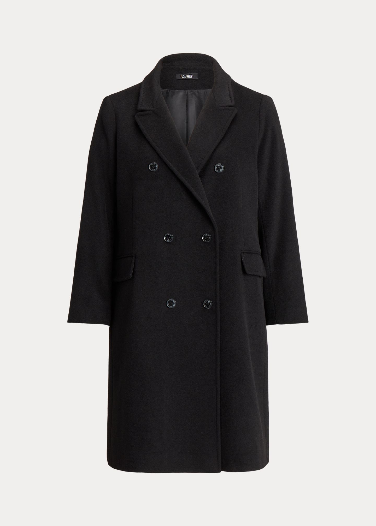 Double-Breasted Wool-Blend Coat