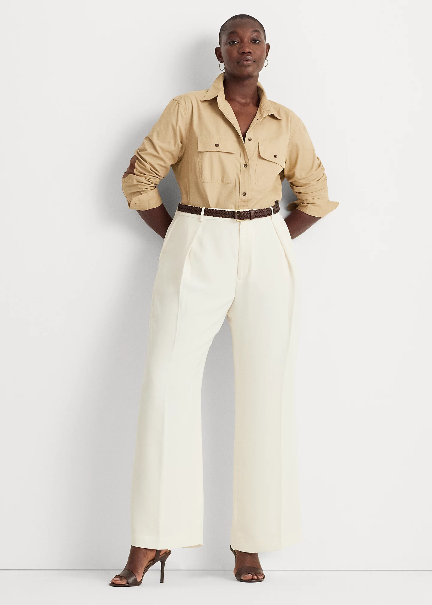 Double-Faced Georgette Wide-Leg Pant