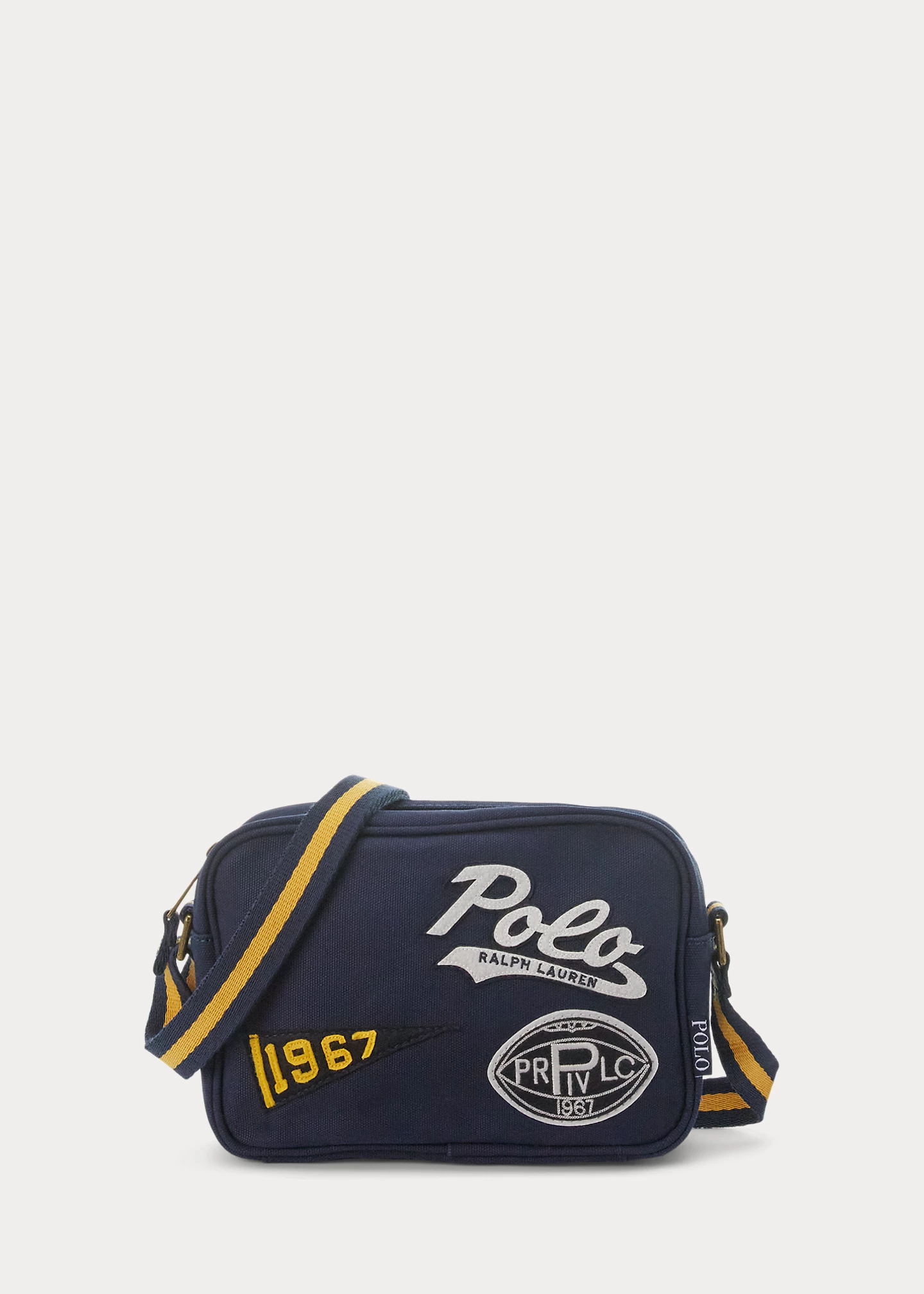 Logo Patches Canvas Camera Bag